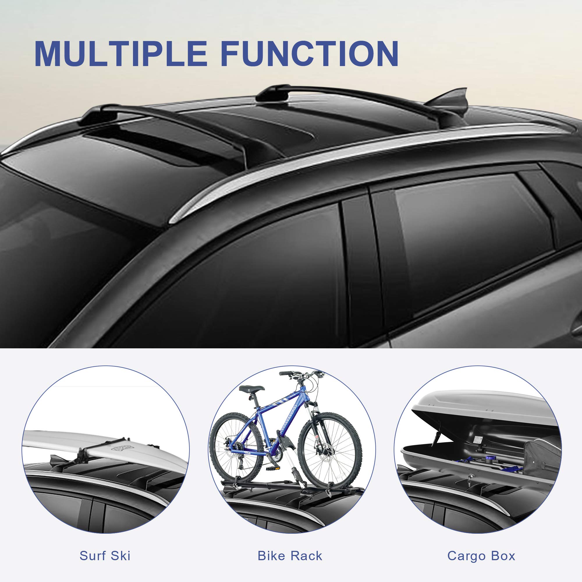 MOSTPLUS Roof Rack Cross Bar Rail Compatible with 2017 2018