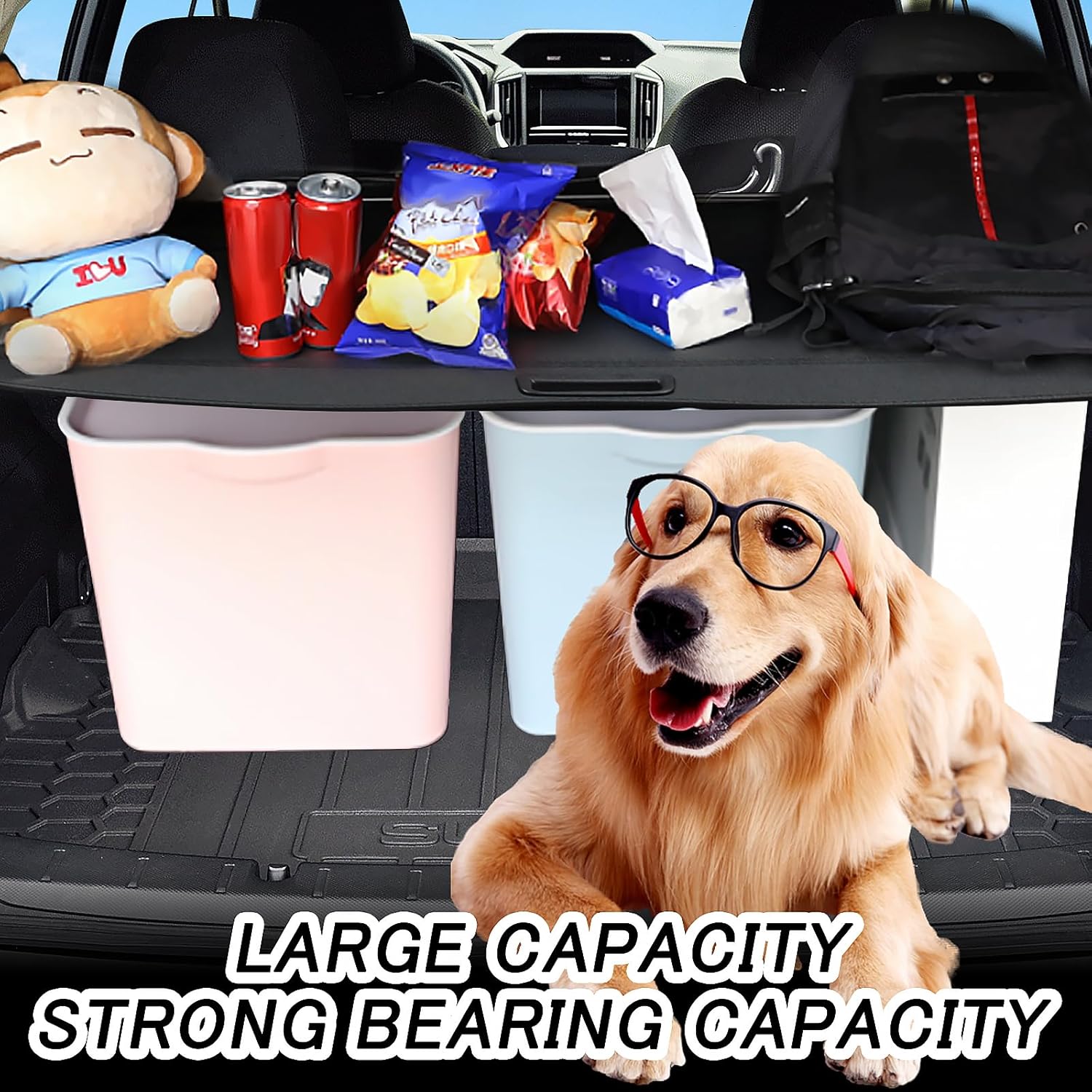 Sze Cargo Cover for 2018-2023 Crosstrek Accessories Retractable Trunk Cover Black Rear Trunk Security Cover Shielding Shade Waterproof-New Upgrade