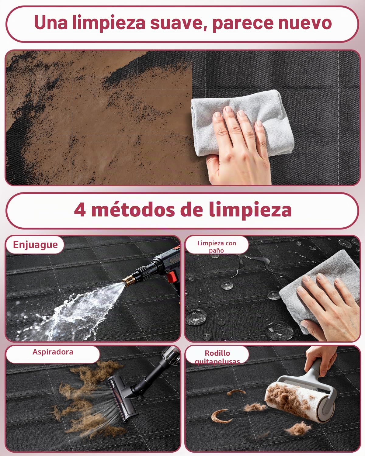 Funda Coche Perro Impermeable Protector Coche Perros Asiento Trasero Resistente al Agua y a los Arañazos Cubre Asientos Coche Perro Ajuste Universal para la Mayoría de Turismos, Suv y Camiones