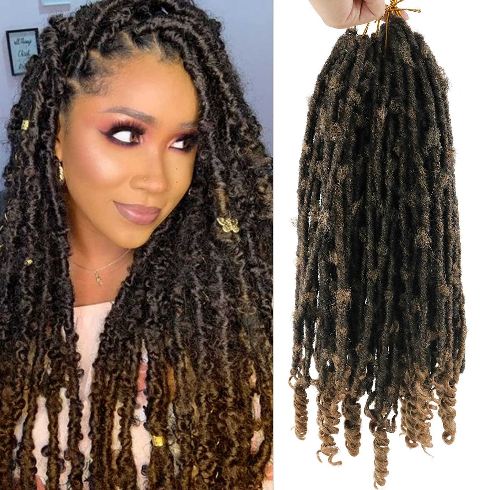 Buy Topwigy Goddess Locs Crochet Hair, 6 Packs 16 Inch Butterfly Locs