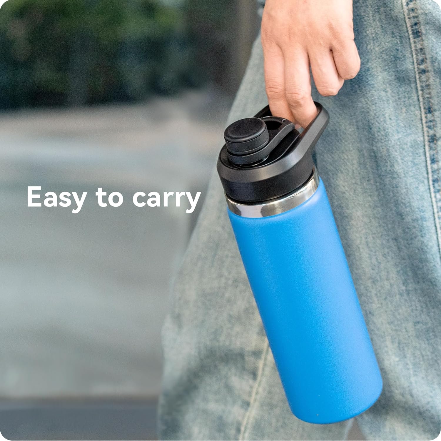 Wide Mouth Spout Lid for Hydro Flask 12-64 oz & More | Compatible Replacement Chug Lid for 2.28" Inner Diameter Bottles - Durable, BPA-Free & Leak-Proof（1 Pack） - Image 3