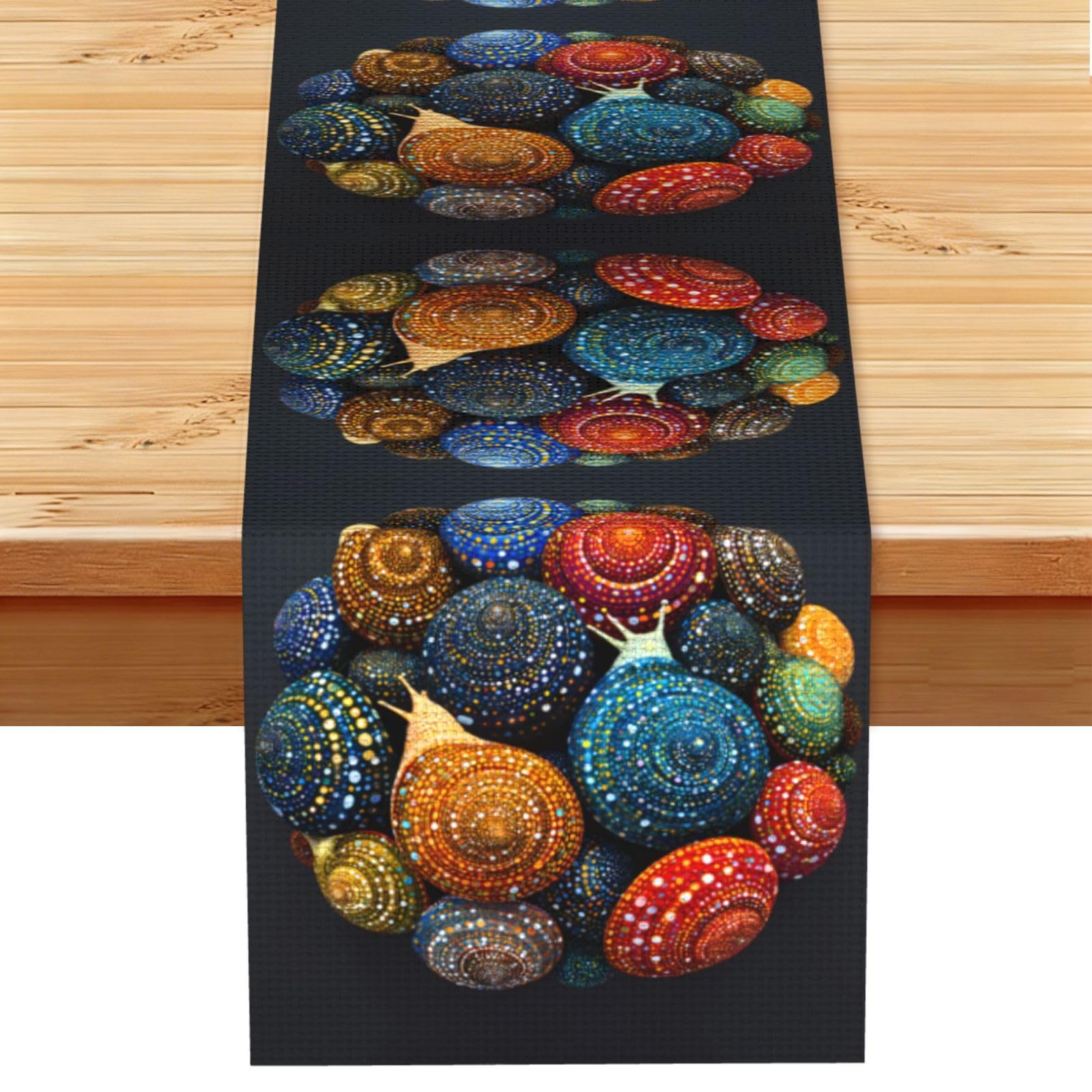 Snail Ball Linen Feel Table Runner Wedding Party Home Decoration