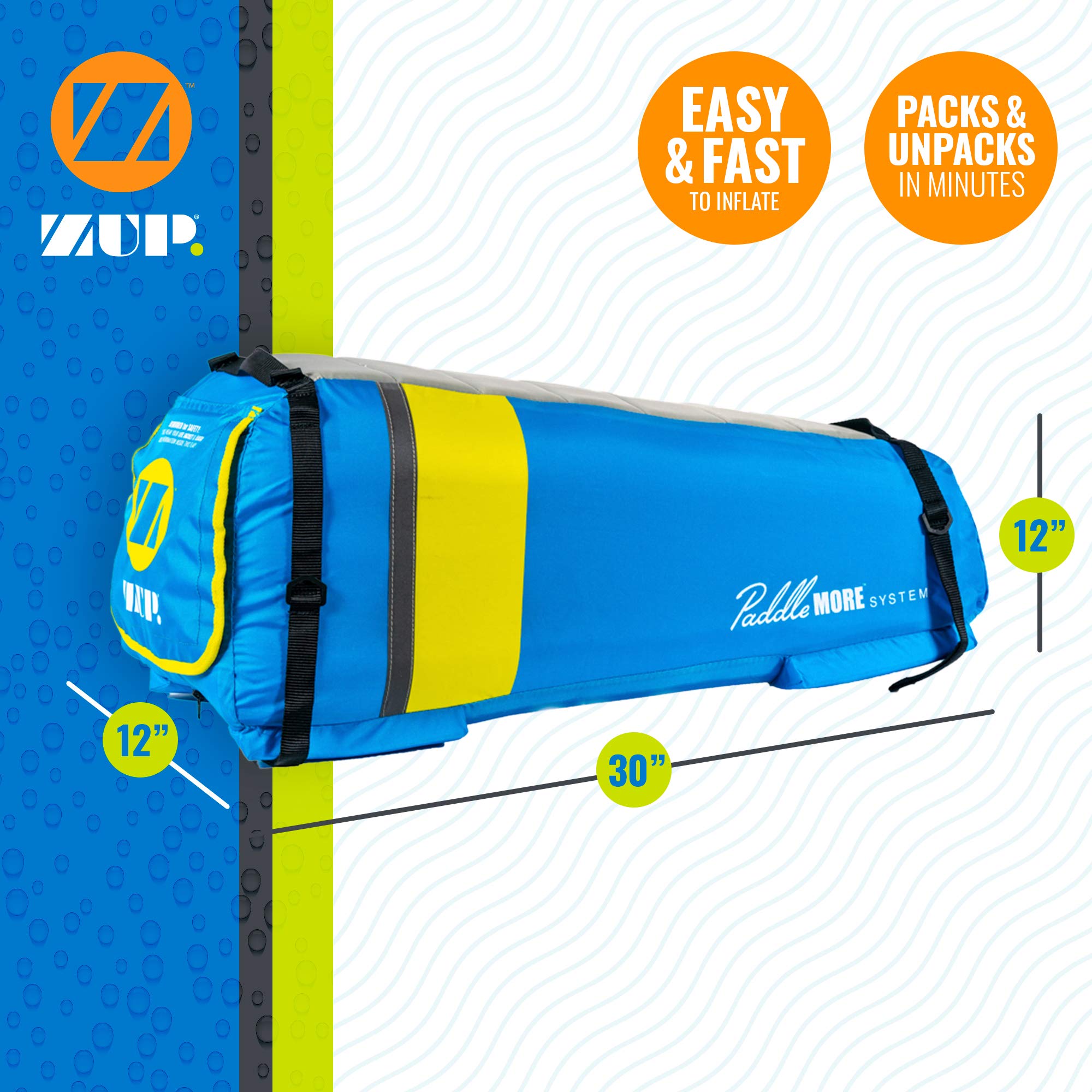 ZUP PaddleMORE Inflatable Stand-Up Paddleboard Seat, 12