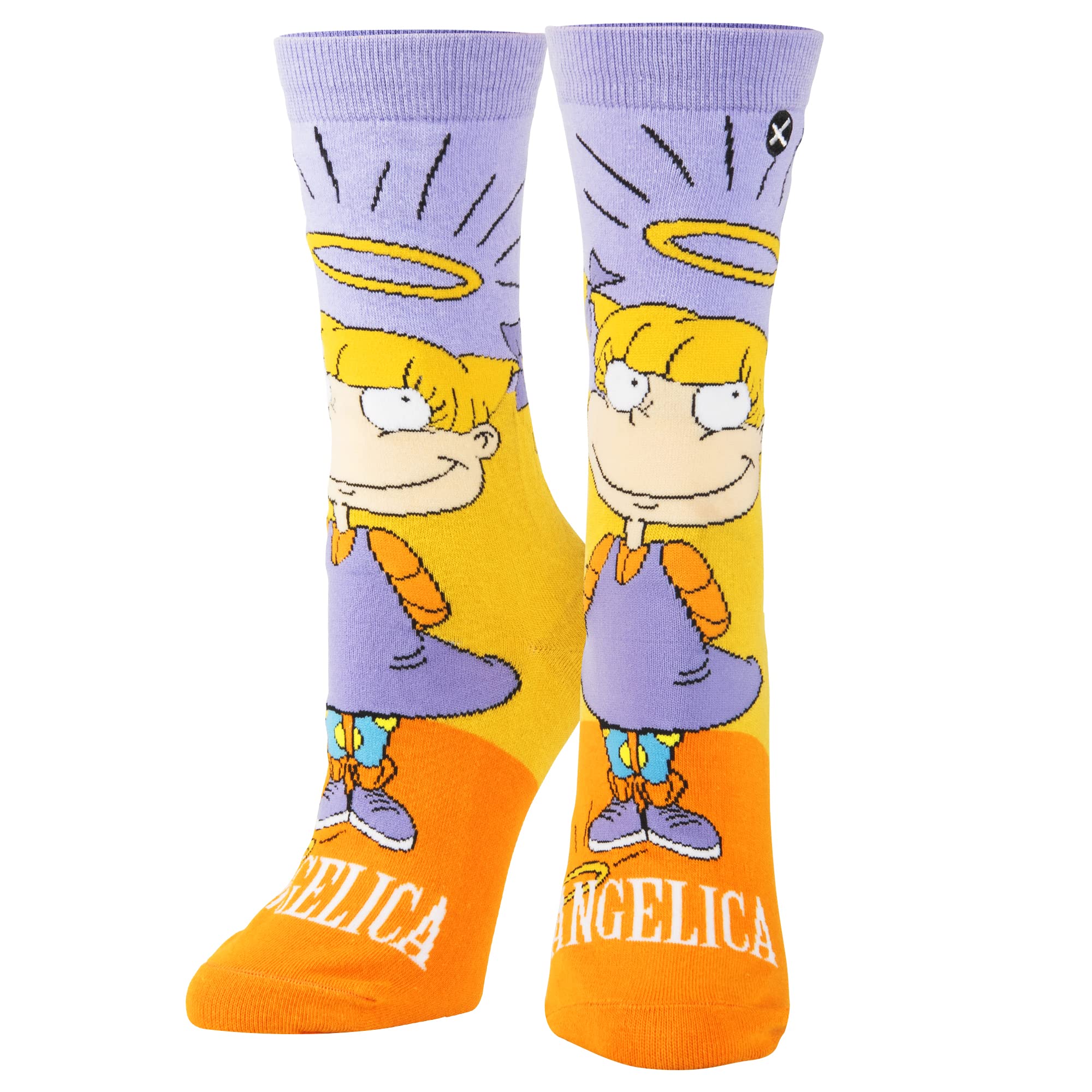Buy Nickelodeon Rugrats Cartoon Socks, Angelica, Fun Novelty Mens Crew