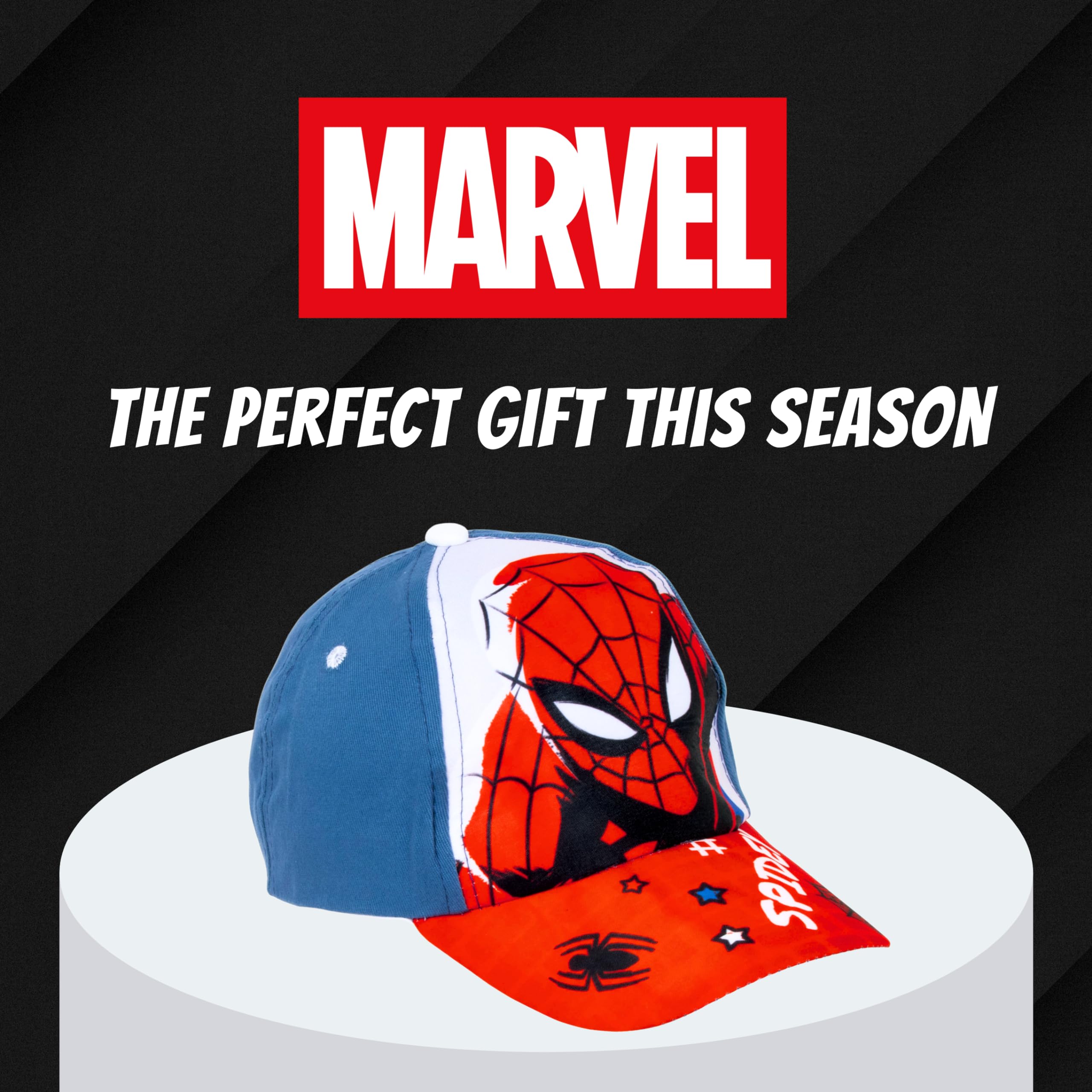 Marvel Spiderman Gorro para Niños, Diseño Spidey, Gorra de Verano Infantil, Regalo para Niños, Gorra Ajustable | Azul