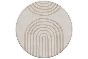 Neutral Rainbow Boho Mouse Pad for Aesthetic Desk Décor