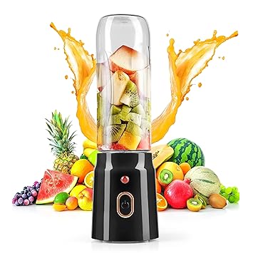 Qlect Portable Blender For Smoothie And Juices : Powerful 45 Watts Juicer Blender that Can Crush Ice too | Juicer Machine With 1800 Mah Rechargeable Battery-Smoothie Blender With Built In 500 ML Jar - image, photos