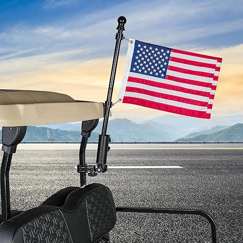 Miniatura 8 de Kit de soporte de paraguas para carrito de golf, rotación de 180 grados, ajuste universal para la mayoría de cochecitos, bicicleta, carrito de golf