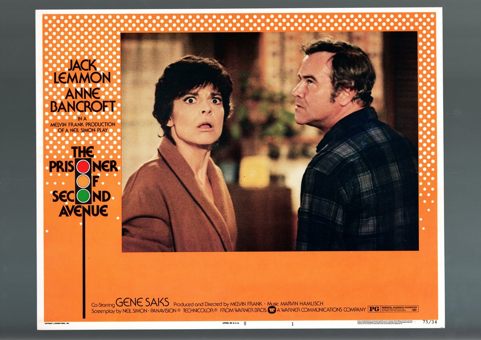 Amazon.com: MOVIE POSTER: PRISONER OF SECOND AVENUE-1975-LOBBY