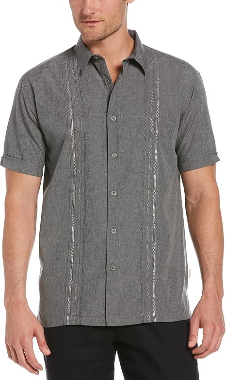 Cubavera chambray pintuck short sleeve shirt (size small-4x big & tall)