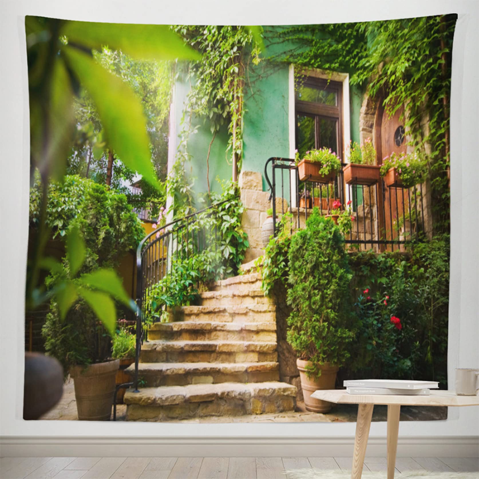 Amazon.co.jp: 壁掛け タペストリー 180*180CM 壁飾り 北欧 風景 大判