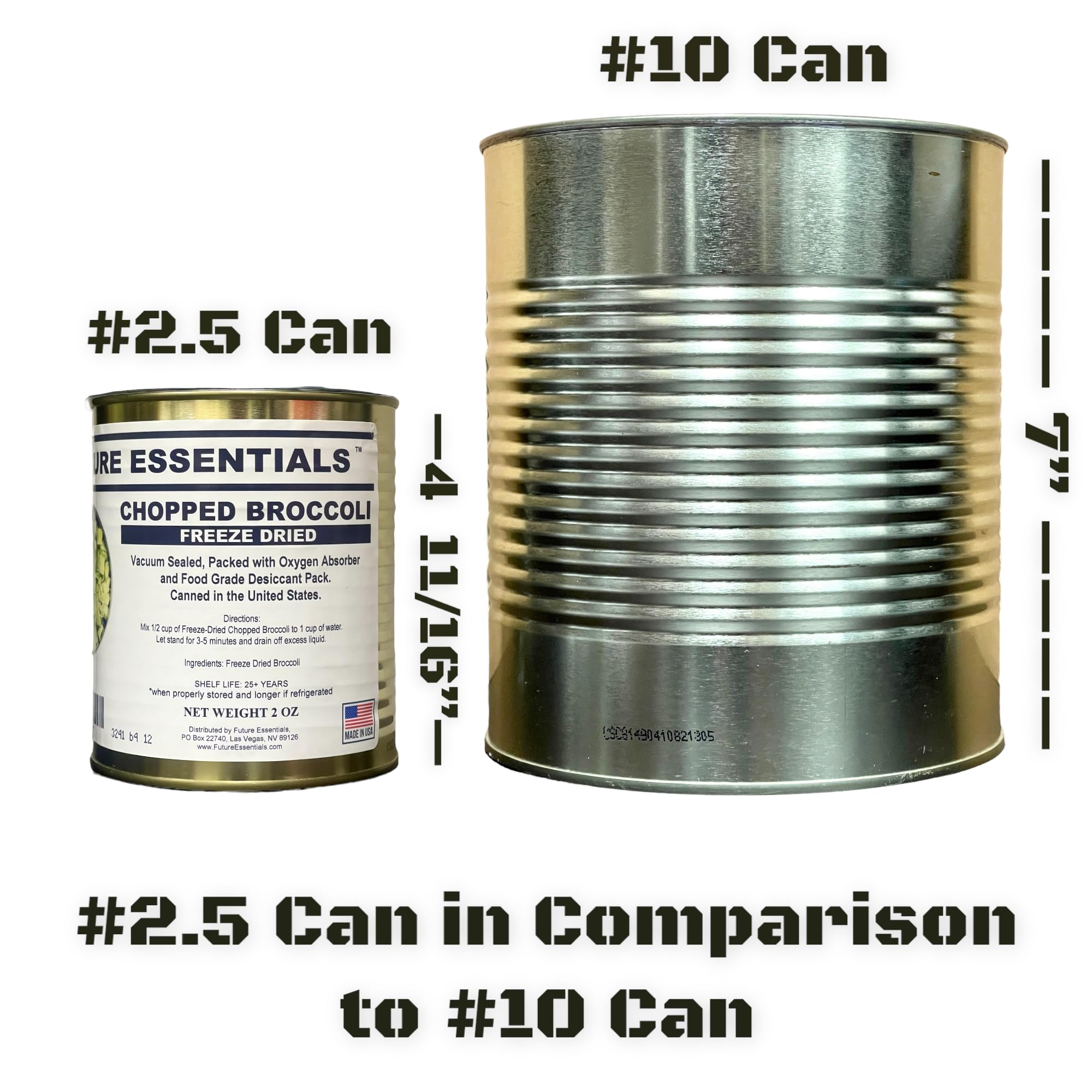 1 Can of Future Essentials Canned Freeze Dried Chopped Broccoli