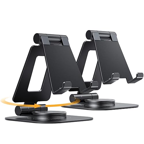 Nulaxy 2-Pack 360 Rotating Phone Stand, Fully Adjustable Foldable Phone