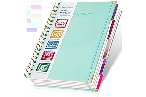 Premium 5 Subject Tabbed Notebook for Work, School, and Note Taking