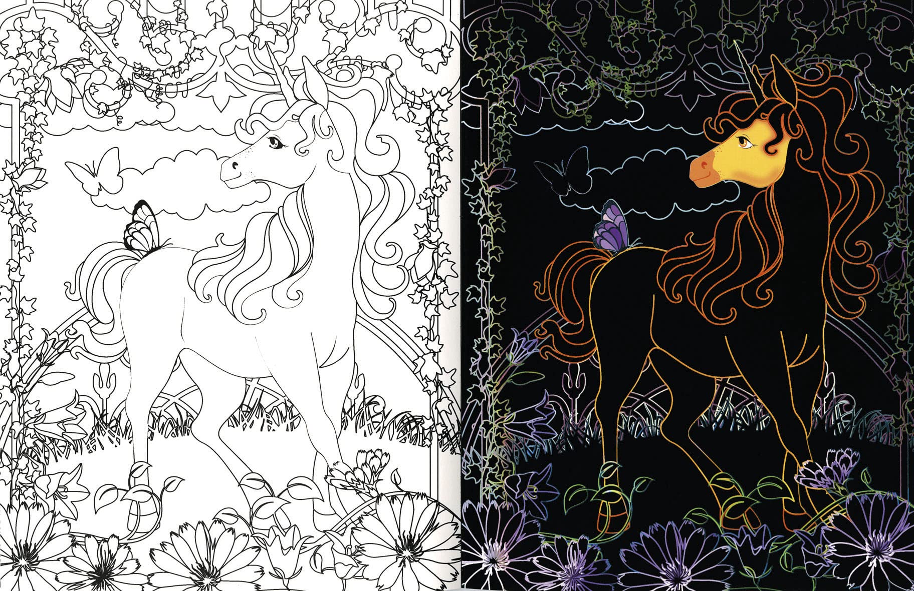 Unicorns. Dibuixos per a rascar i pintar