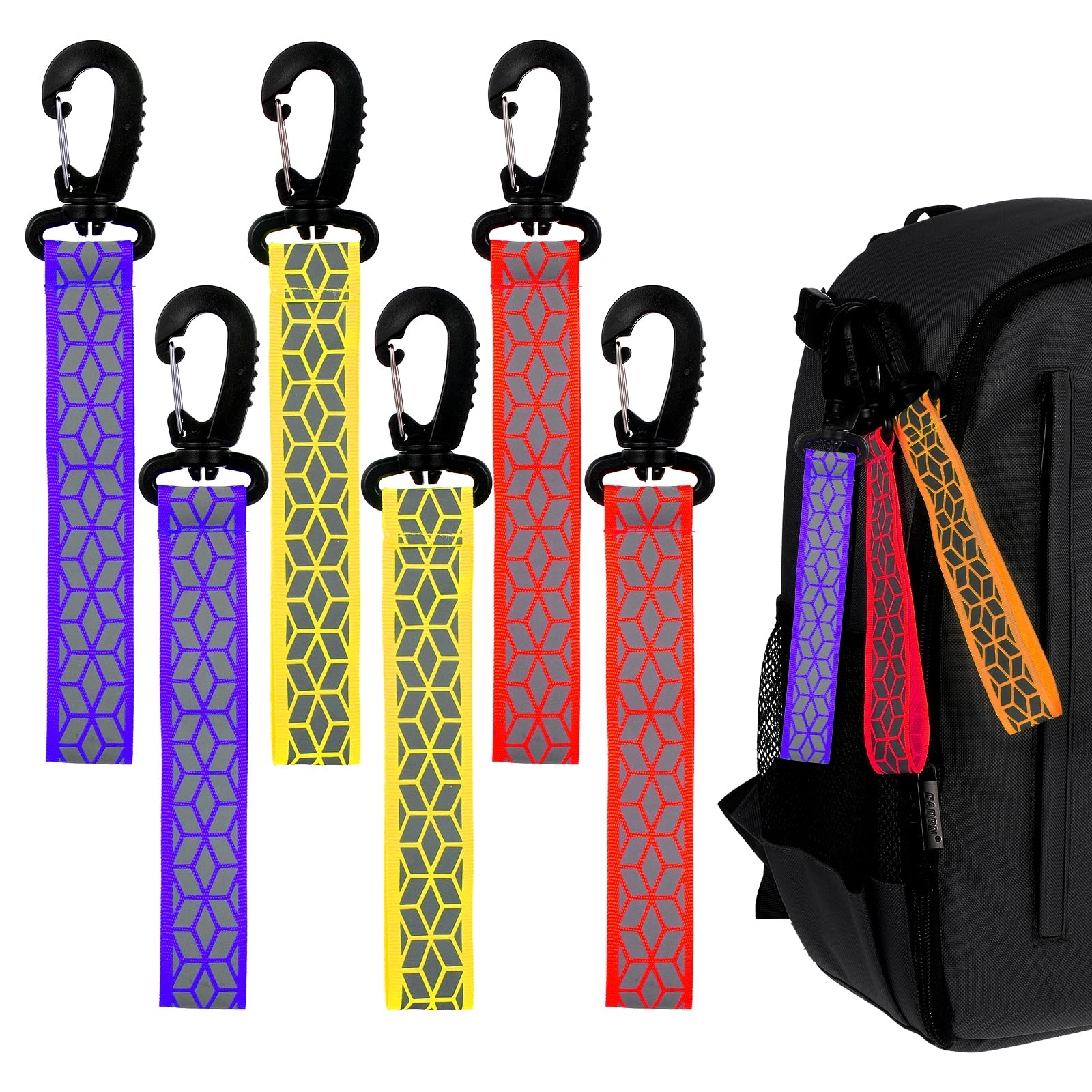 Yuanchu Lot De 6 Bandes Réfléchissantes, Pendentifs Réfléchissants De