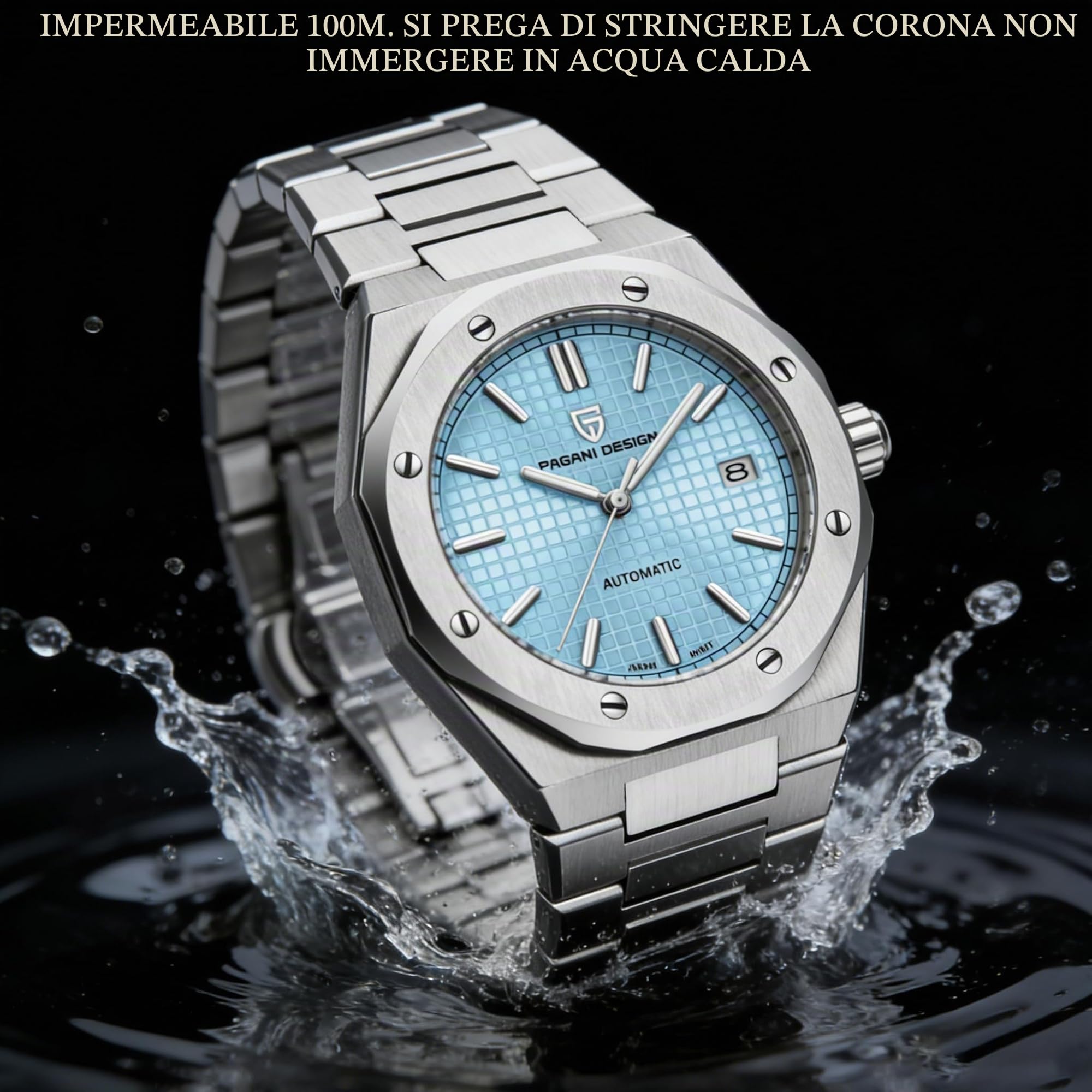 Pagani Design orologi da uomo giapponese movimento automatico subacqueo meccanico sport impermeabile vetro zaffiro orologio da polso in acciaio inox