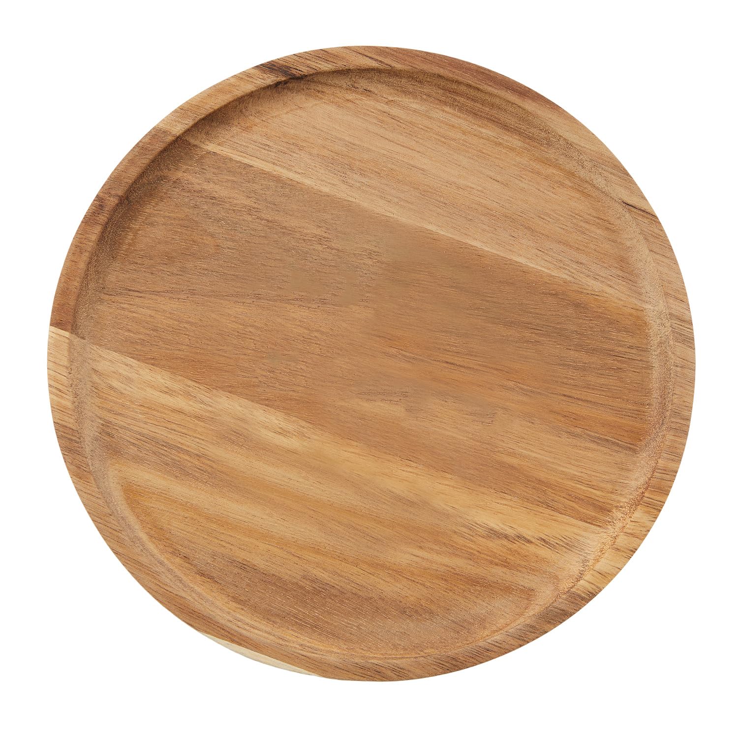 Alex Nash Acacia Wood Round Decorative Tray – Small Rustic Wooden Centrepiece for Candles, Coffee Table & Home Décor – Serving Tray and Snack Board for Kitchen, Cheese & Charcuterie – 21x21cm (1)