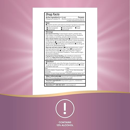 Miniatura 5 de Nature's Way Umcka - Gotas para aliviar el frío, alivio del resfriado multisíntoma, dolor de garganta, tos, congestión nasal y congestión,