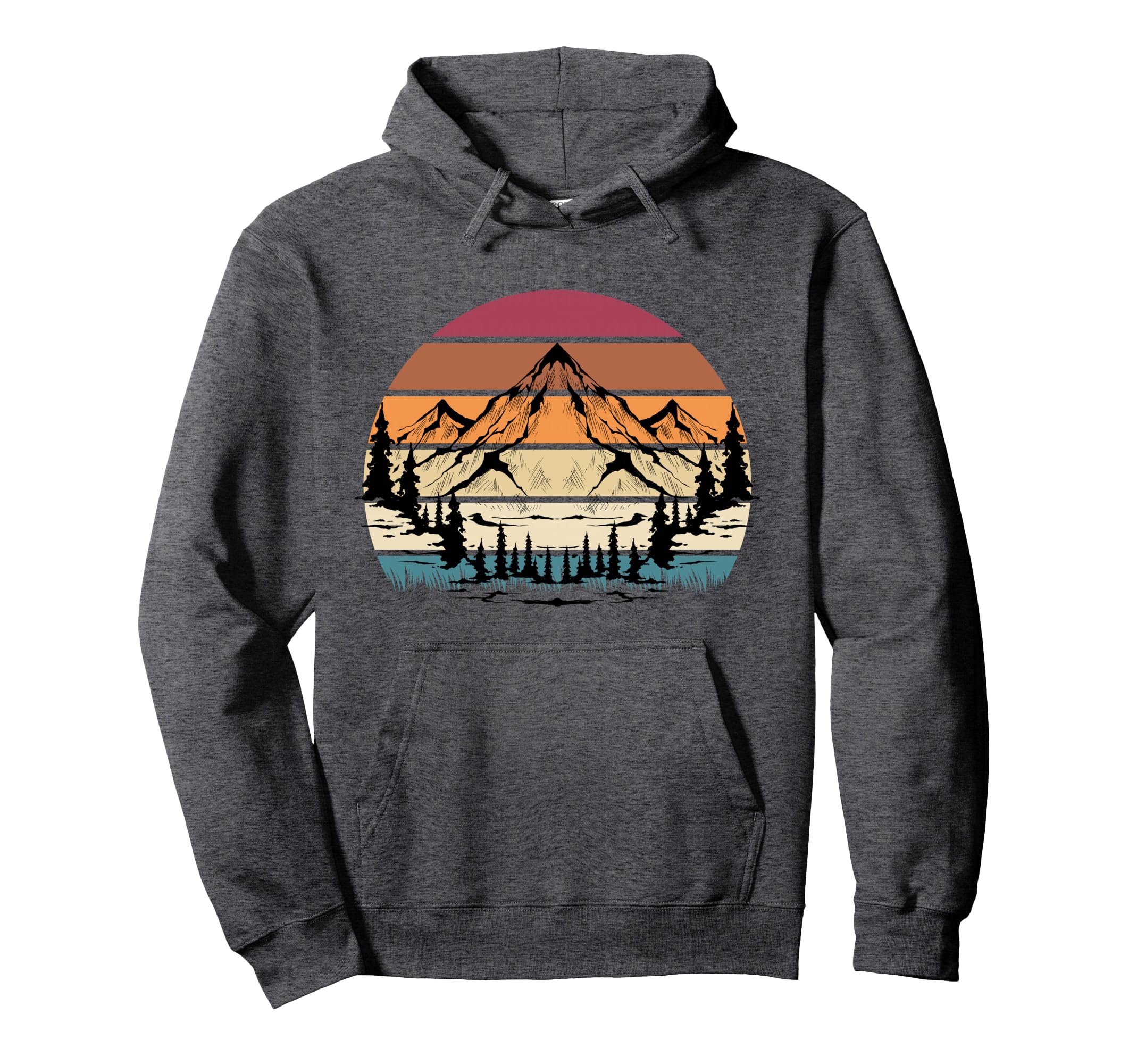 Retro Mountain Hike Hobby Sport Hiker Gift Camping Hiking Pullover Hoodie