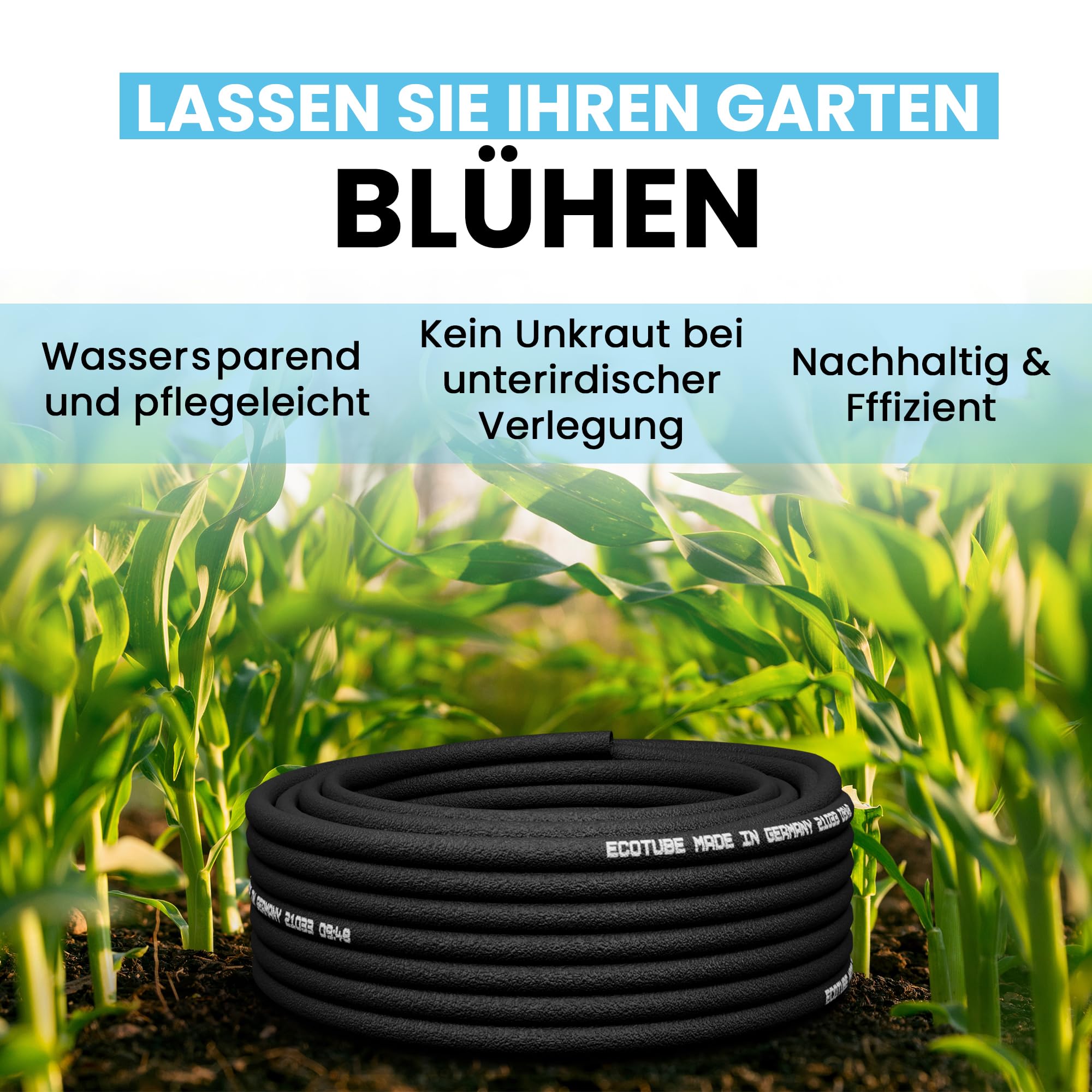 ecotube HOME Perlschlauch 100 m Set – Wassersparende Gartenbewässerung