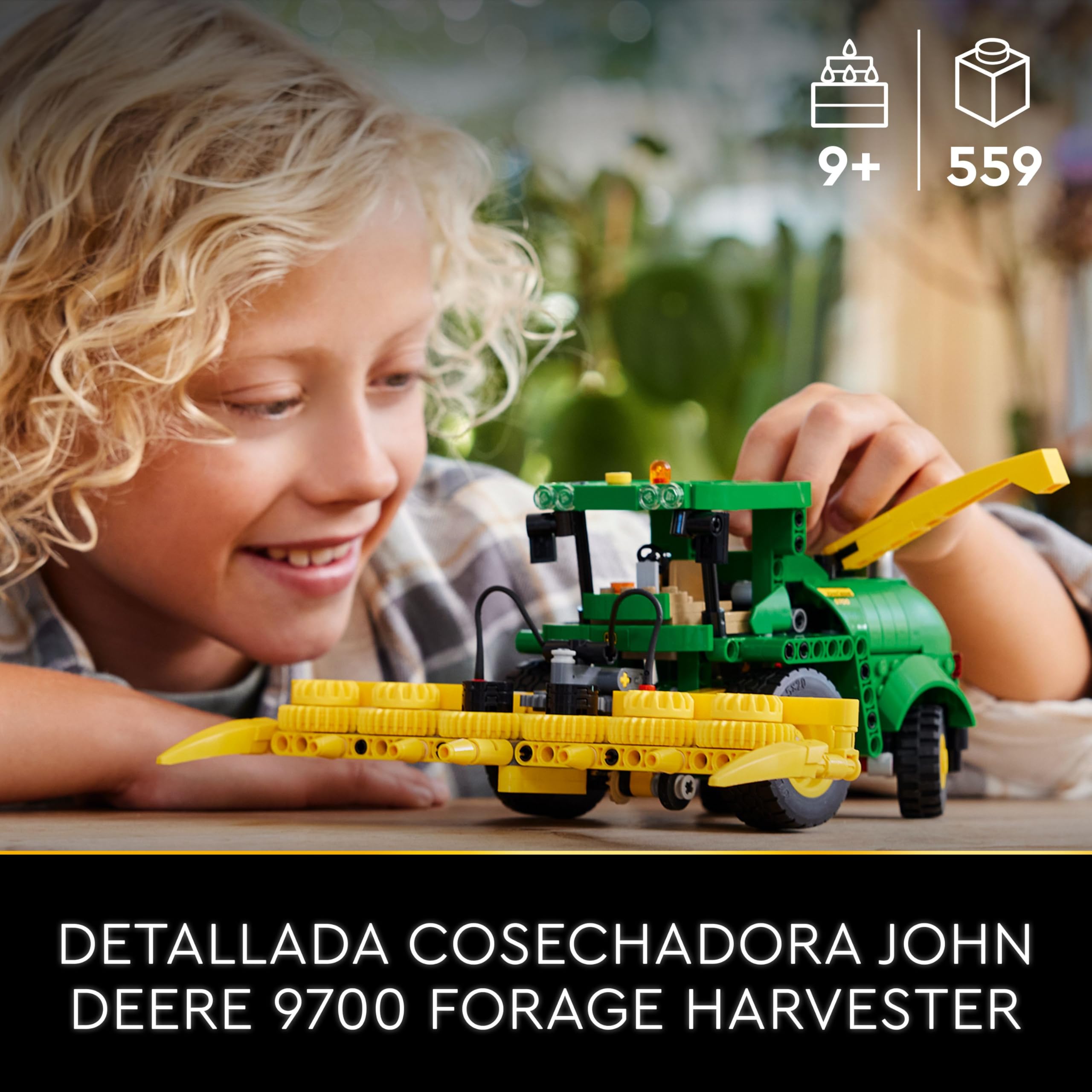 LEGO Technic John Deere 9700 Forage Harvester, Tractor de Juguete para Granja Infantil, Vehículo Agrícola Cosechadora, Regalo para Niños y Niñas de 9 Años o Más, Juego Creativo 42168