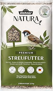 Dehner Natura Premium Wildvogelfutter, Streufutter, Ganzjahresfutter proteinreich / energiereich, hochwertiges Vogelfutter für Wildvögel, 2.5 kg product image