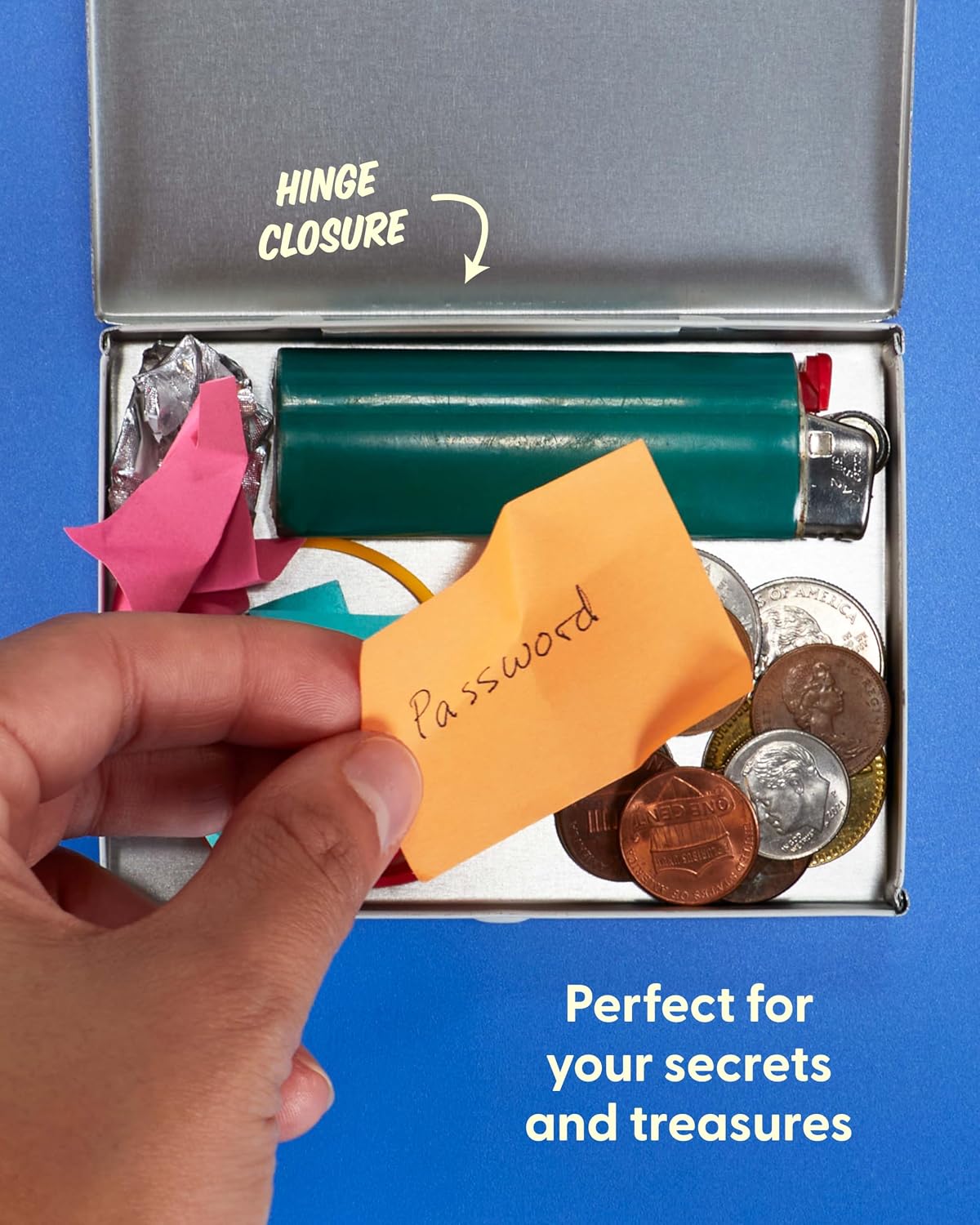 Blue Q Hinged Pocket Box - Small Storage Box, Tin Container - Good Doggy image 5