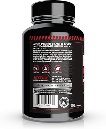 Miniatura 5 de Suplemento de óxido nítrico Complejo de refuerzo L Arginina 4000 mg, L, citrulina, AAKG, raíz de remolacha, píldoras previas al entrenamiento,