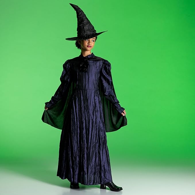 Disguise Disfraz Wicked Elphaba para Niñas Deluxe con Capa y Sombrero Talla M (7-8) miniatura 3