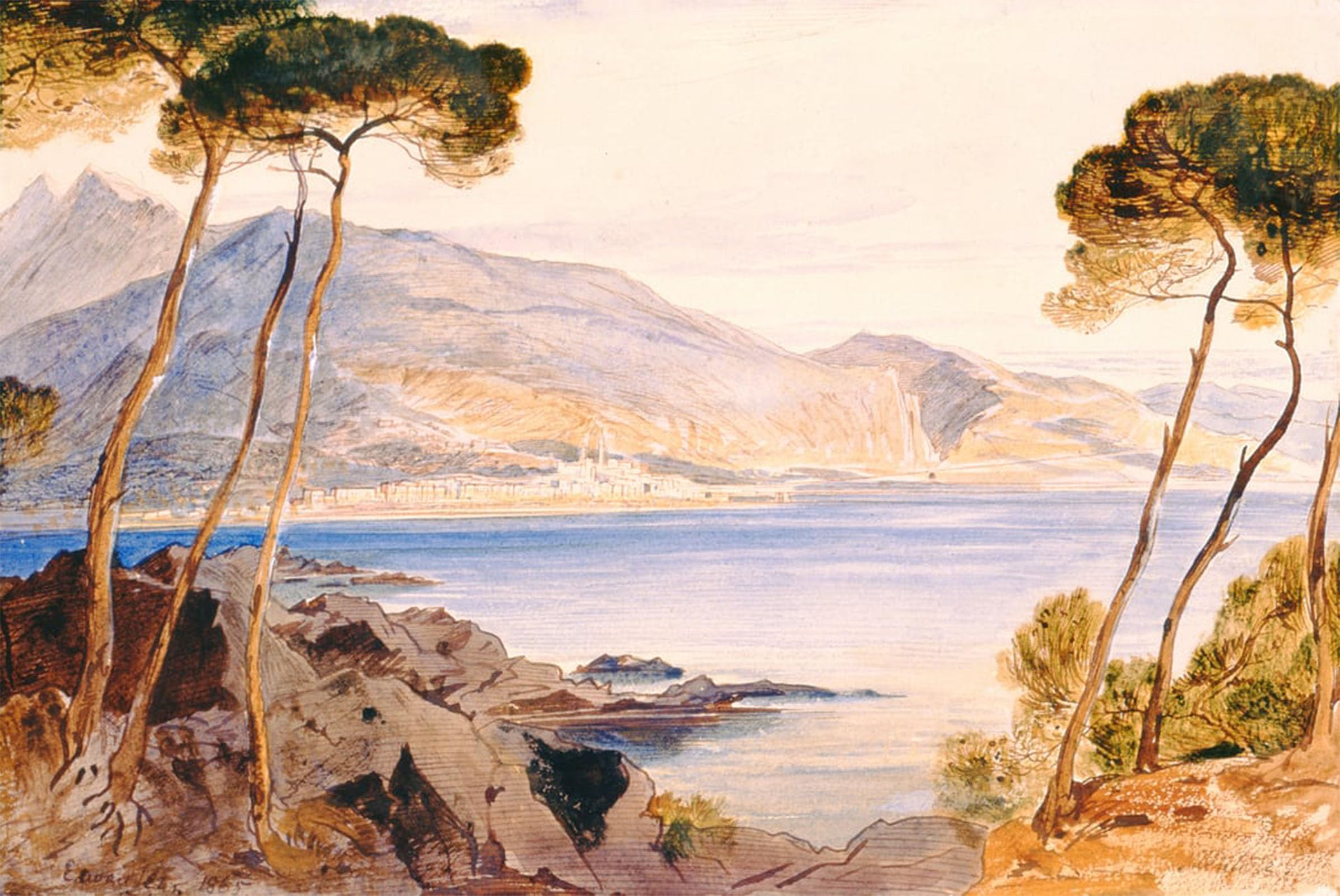 ARTXLXXBN Famous Painting Canvas Artwork Graffiti Print Menton by Edward Leaars Portrait Canvas Image for Home Decor 60x90cm