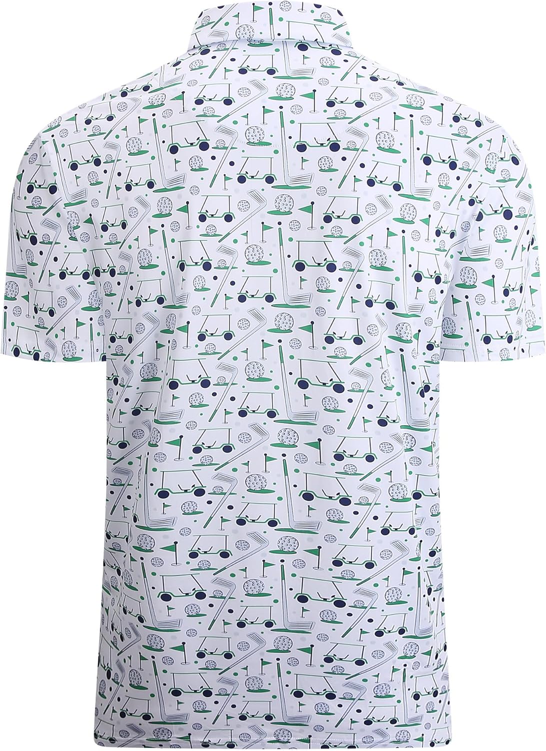 Alex Vando Mens Golf Shirt Moisture Wicking Quick-Dry Print Performance Polo Shirts for Men - Image 2