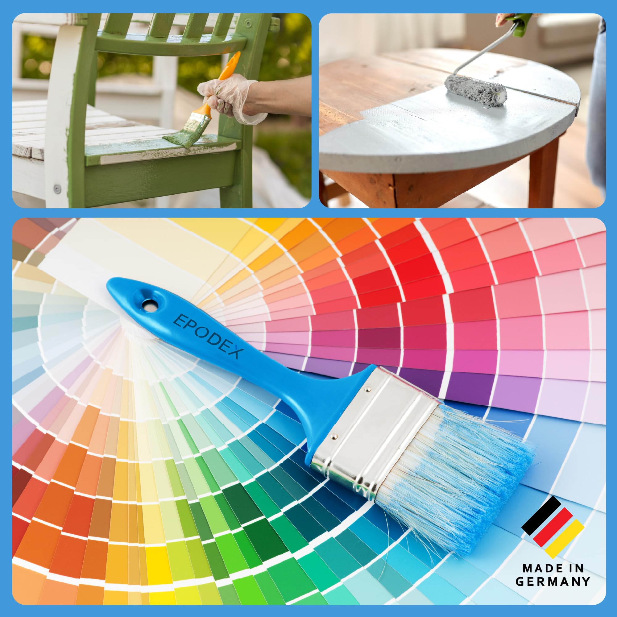 EPODEX ACRYLIC PROTECT Vernice per Mobili - Forest Pastel | Smalto per Legno, Porte e Frontali Cucina, a Base d'Acqua, Resistente all'Abrasione, 1kg (8m² per una mano)