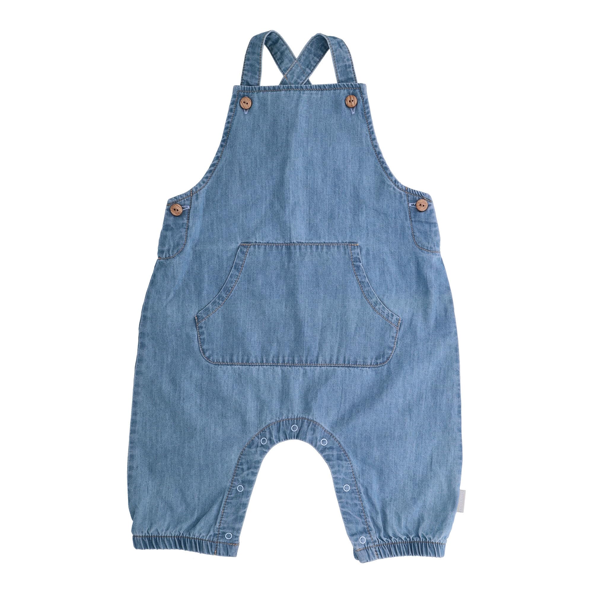 maximo Baby-Latzhose, Denim-Optik Öffnung Windelwechsel Denim-Optik