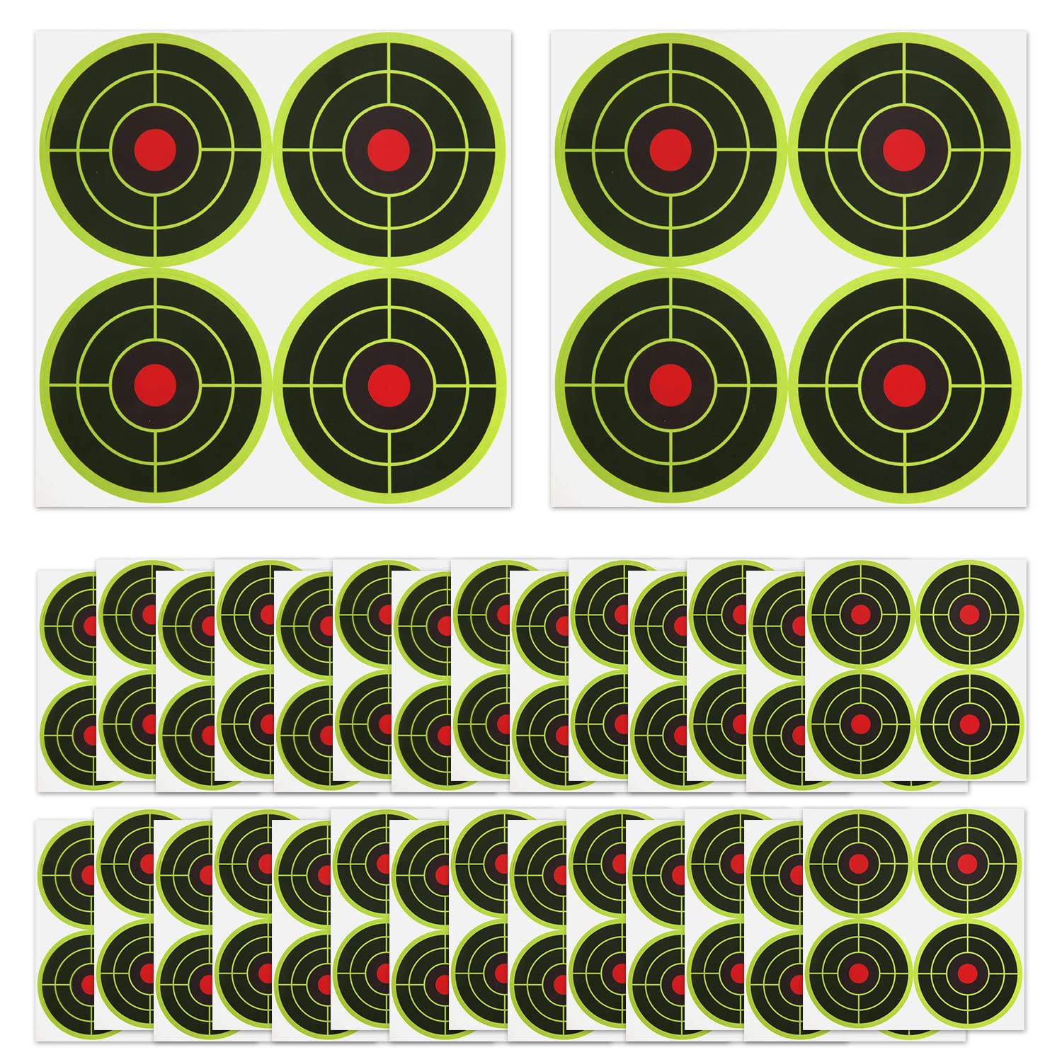 120pcs Shooting Targets Stickers, 3 Inch Round Shooting Splatter Targets for Shooting Range Self Adhesive Targets for Archery Bow, Hunting Training
