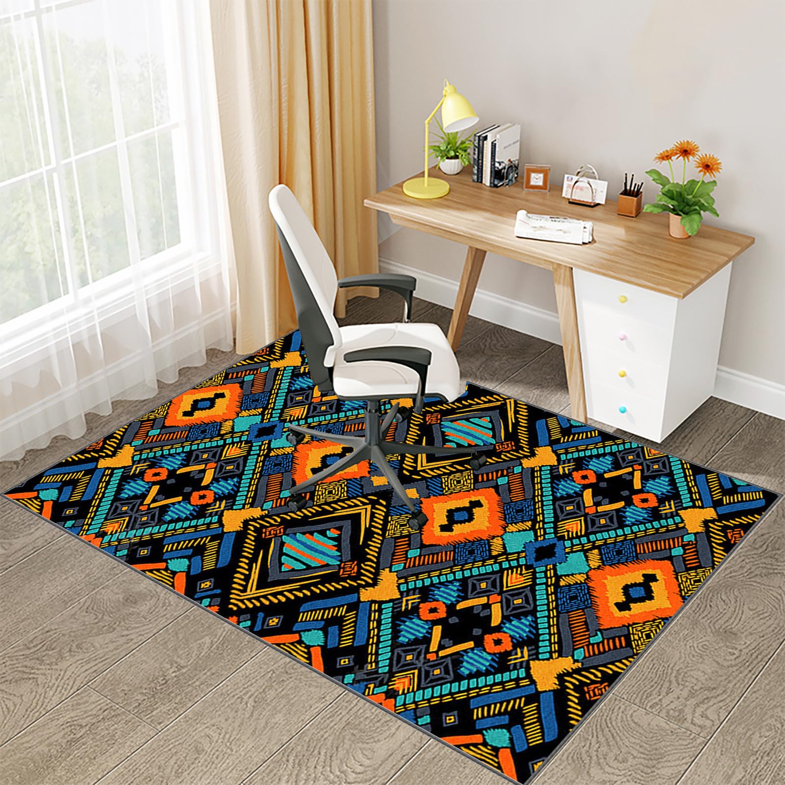 TOYOCC Chair Mat For Low-Medium Pile Carpet Floors Floor Protectors Office Chair Mat Computer Chair Mat Desk Chair Mat For Hardwood Floor Rolling
