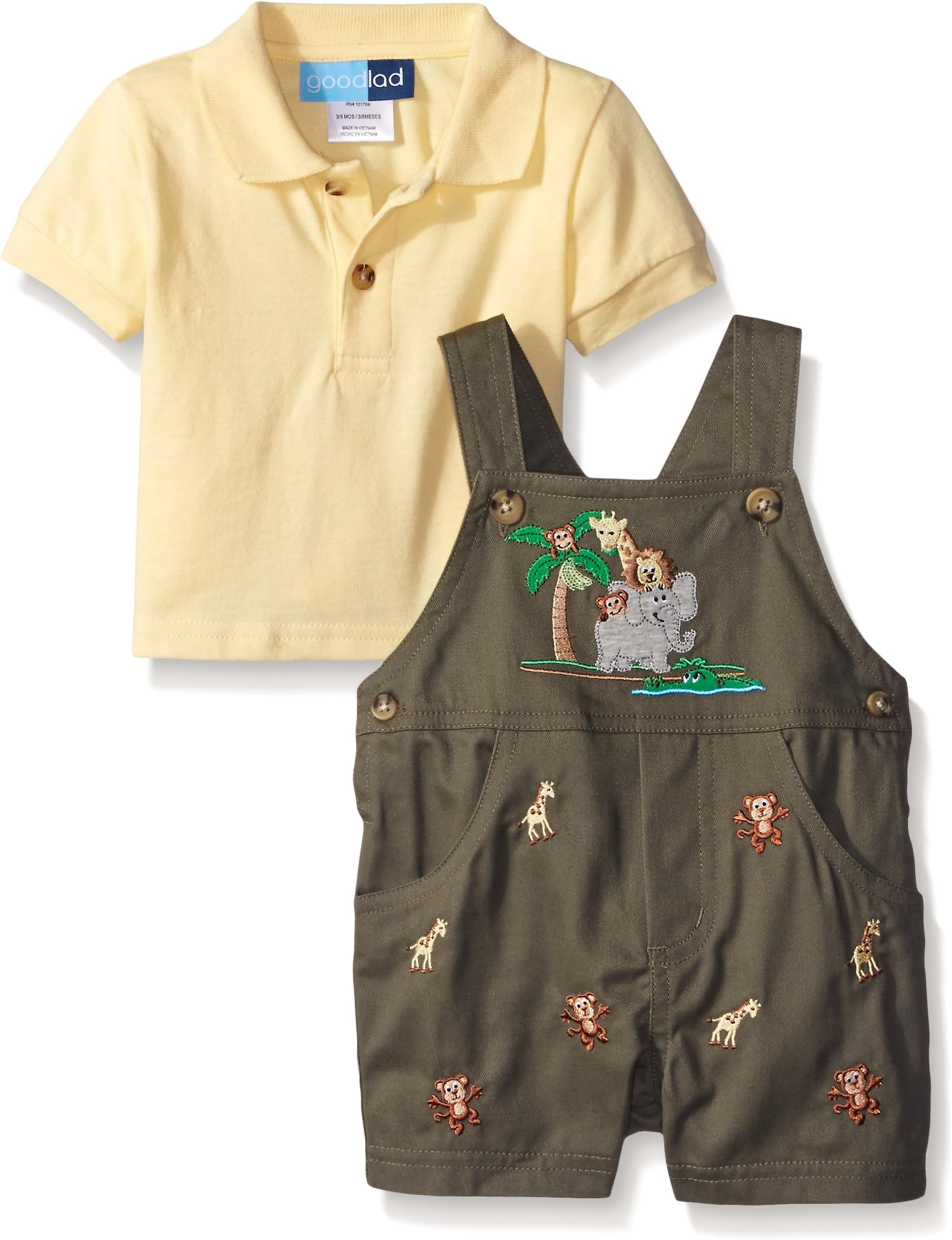 Baby Goodlad Boys' Shortall with Jungle Applique
