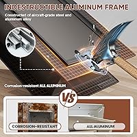 Vista 2 de Puerta para perro XL para pared, puerta de perro extra grande totalmente de aluminio, puerta de servicio pesado para mascotas, fácil de instalar, 2