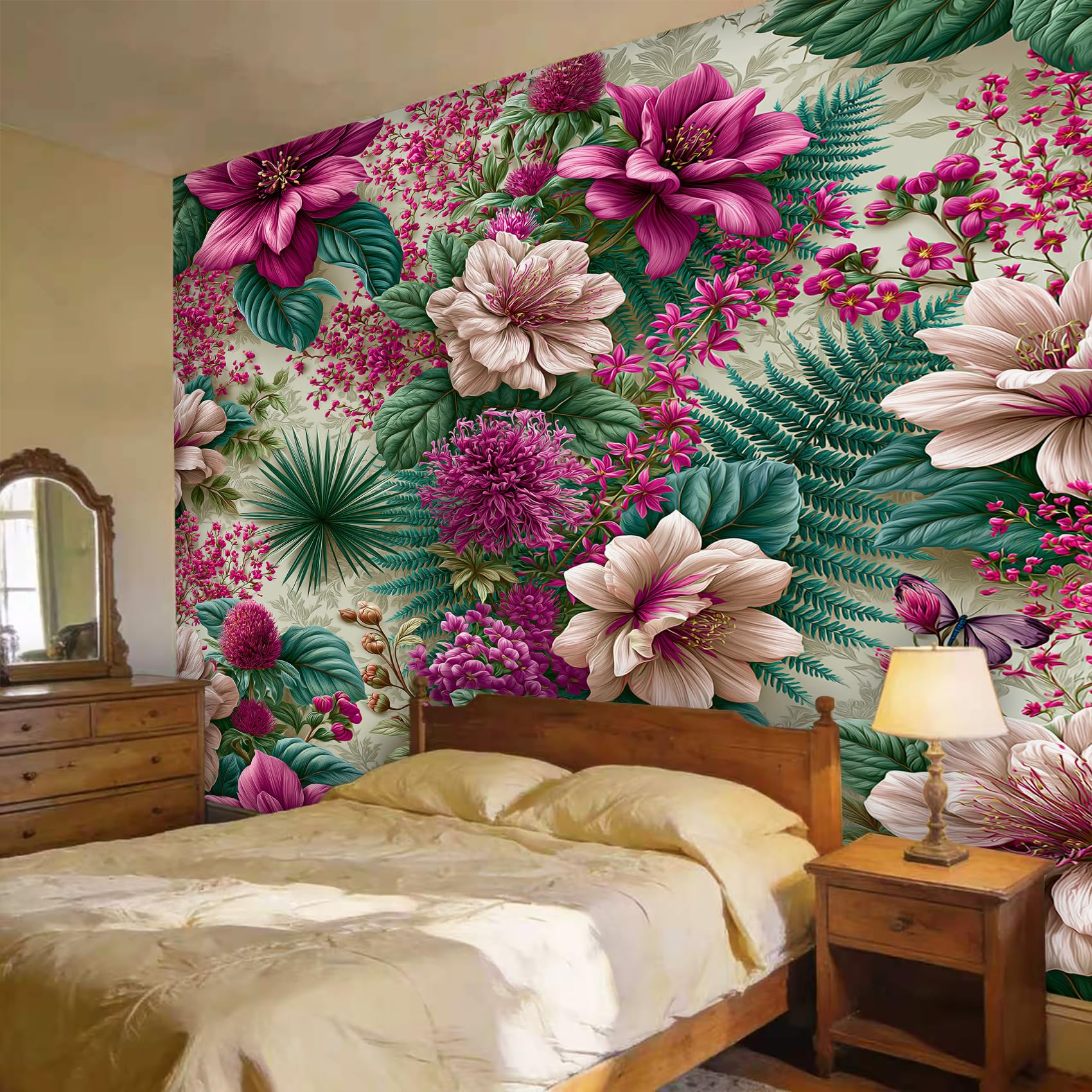 Générique Papier Peint Panoramique Fleurie Tropical, 350x256 cm