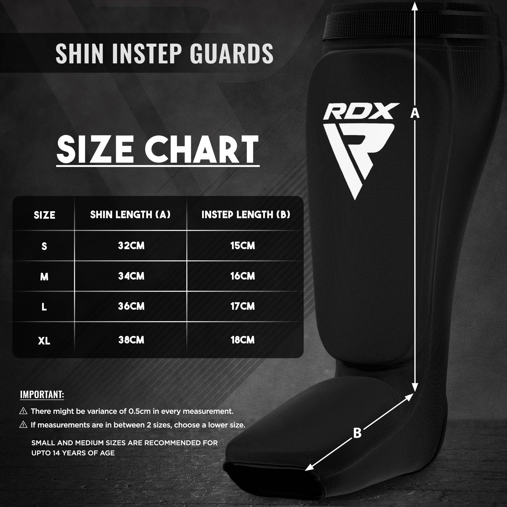 RDX Paratibia MMA Kick Boxing Muay Thai, Approvato da SATRA, Protettivo Imbottita Paratibie, Parastinchi Piedi Protezione Shin Guard per Allenamento Sparring Arti Marziali Boxe Karatè, Uomo Donna