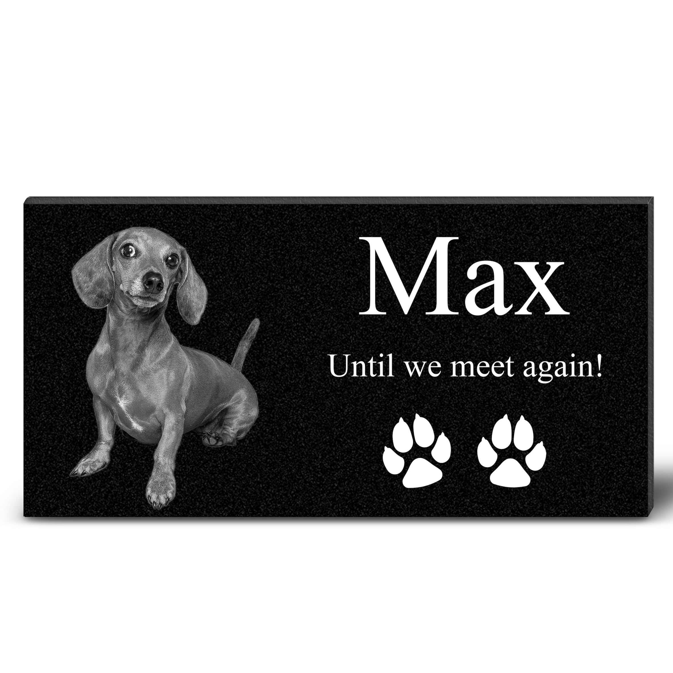 ADFSTONE Personalized Grave Plaques Human Garden Memorial Stones for Loved Ones, Lost Father, Mother, Dog, Cat and Pets, Outdoors Burial Headstones Markers, Memorial Gifts with Engraved Photo