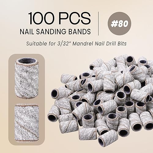 Miniatura 2 de Pana - 100 unidades de bandas para limar las uñas, con mandril color plata u oro