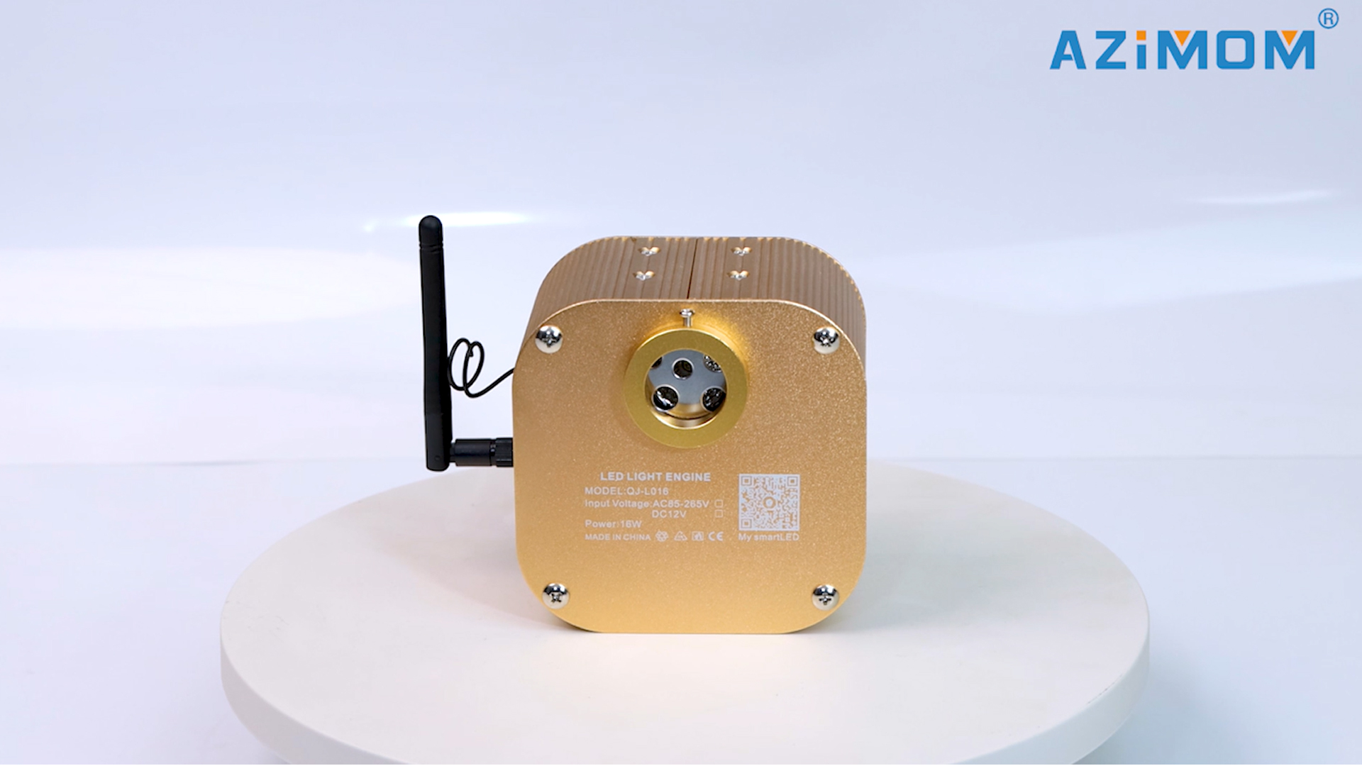Image of AZIMOM 16W Twinkle Fiber Optic Starlight Box Sound Activated RGBW Fiber Optic Light Source APP /Remote Control Light Engine Driver for Car Home Ceiling Star Lighting Decor