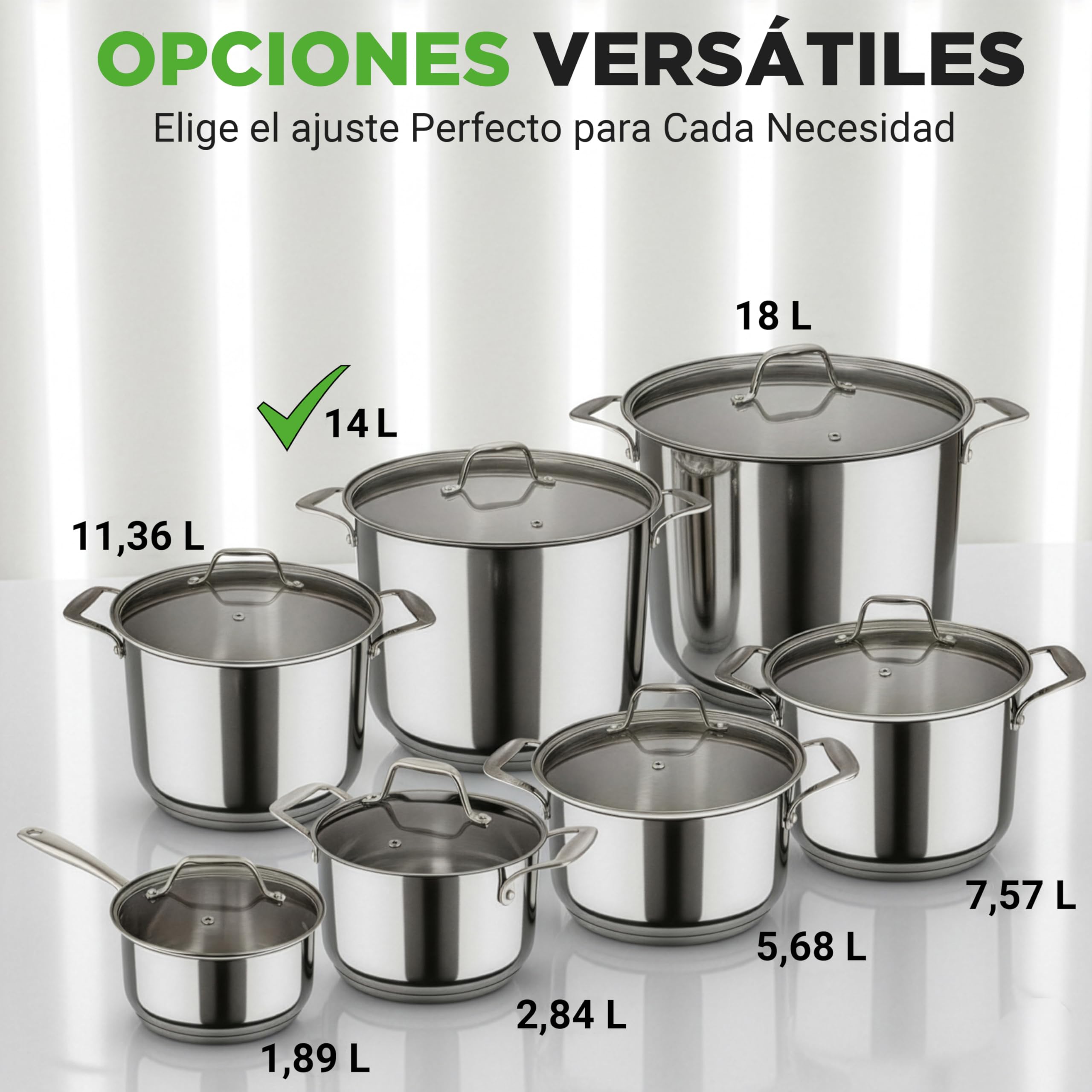 Nutrichef Olla induccion grande, 15 cuartos, Acero inoxidable 18/8, Induccion, Tapa, Caldo, Estofado