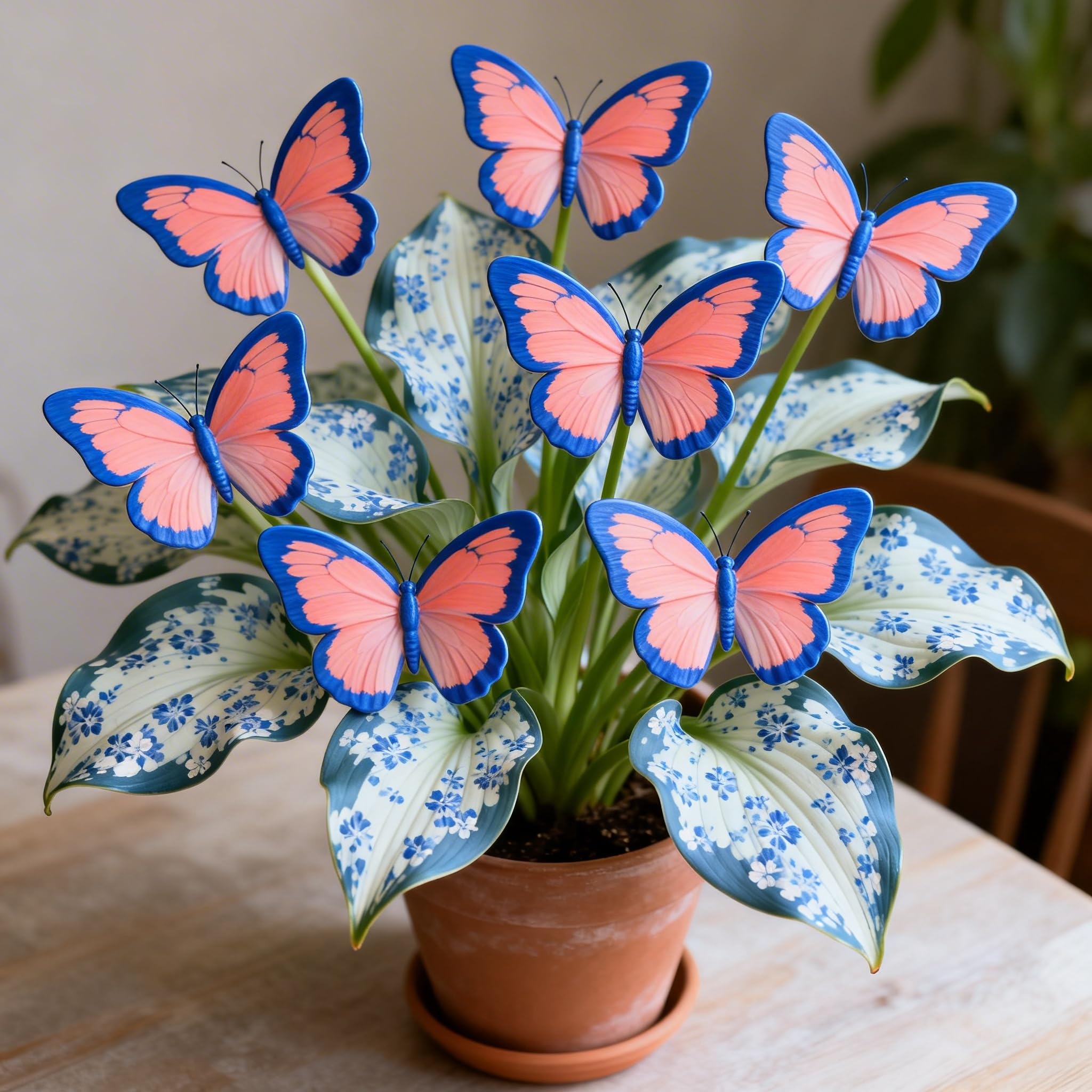 Perennial/Butterfly Flower/Brilliant Hosta Bulbs Mix for Planting Now UK/Potted Viewing/Excellent Display,Strong Plants That Grow-8bulbs-H