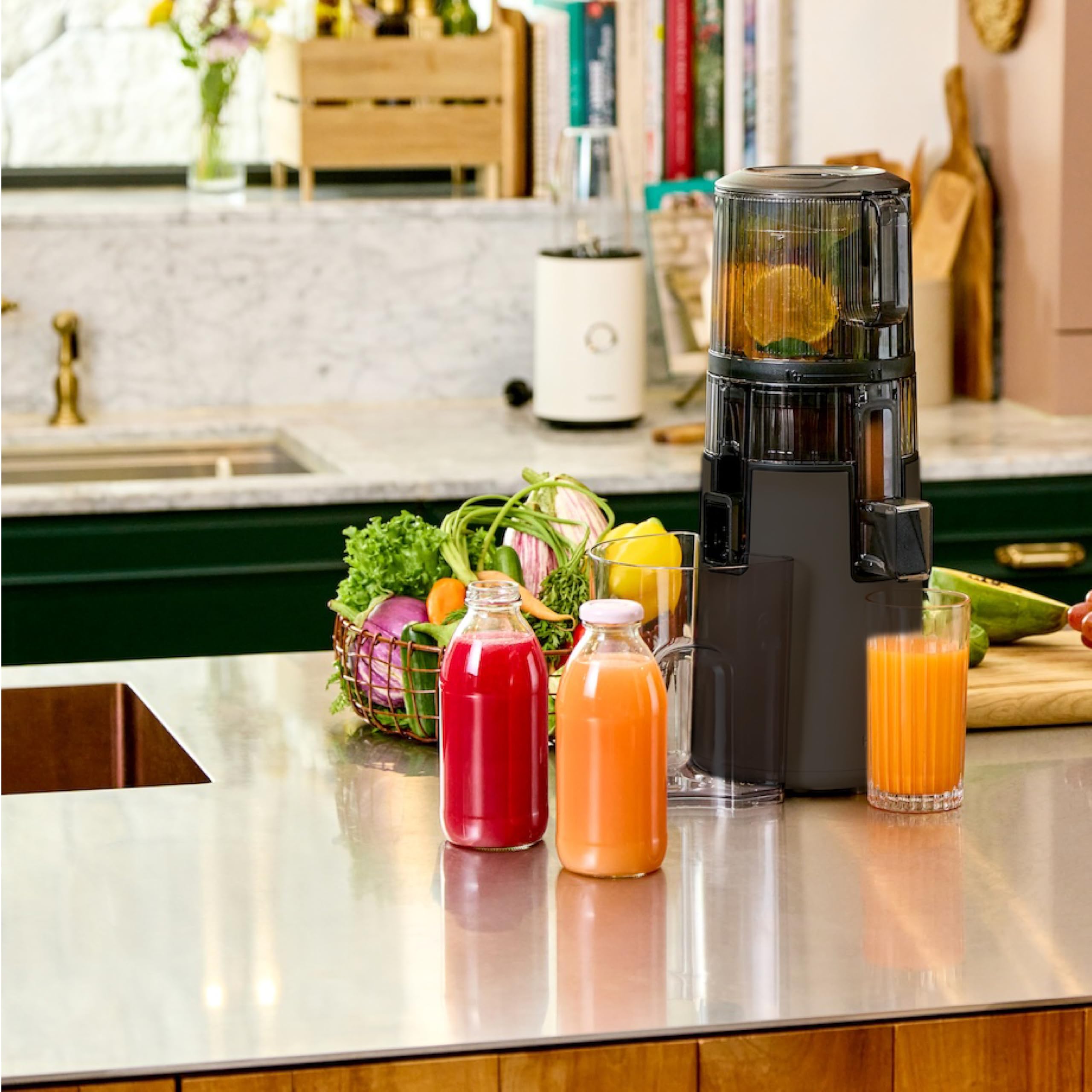 Estrattore Succo Hurom H330P Deep Ivory - Spremitura Lenta 43 RPM Con Brocca 2L - Foto 3