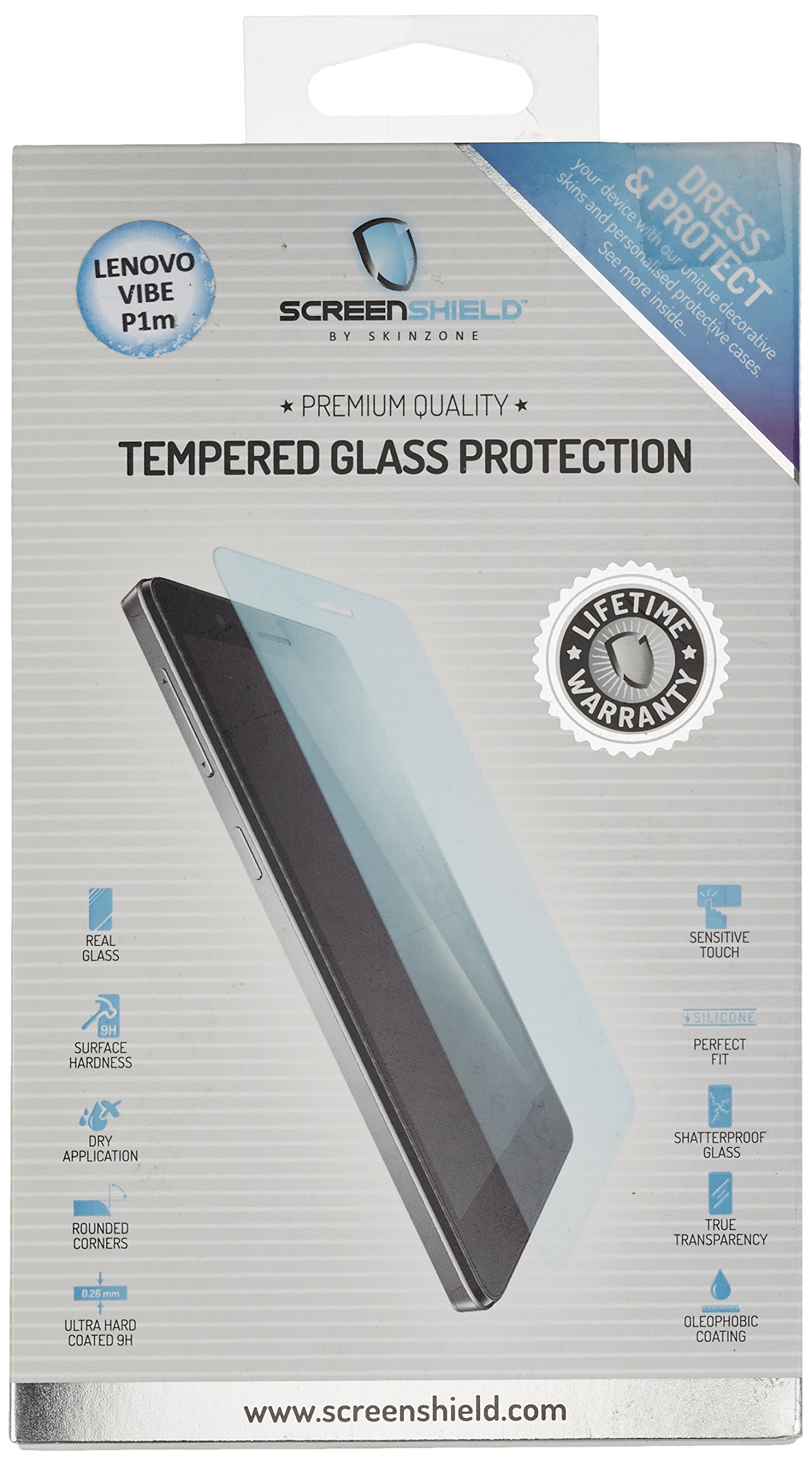 SCREENSHIELDLEN-S5000-D TGVP1 M D Glass LCD Screen Protector for Lenovo Vibe P1 M