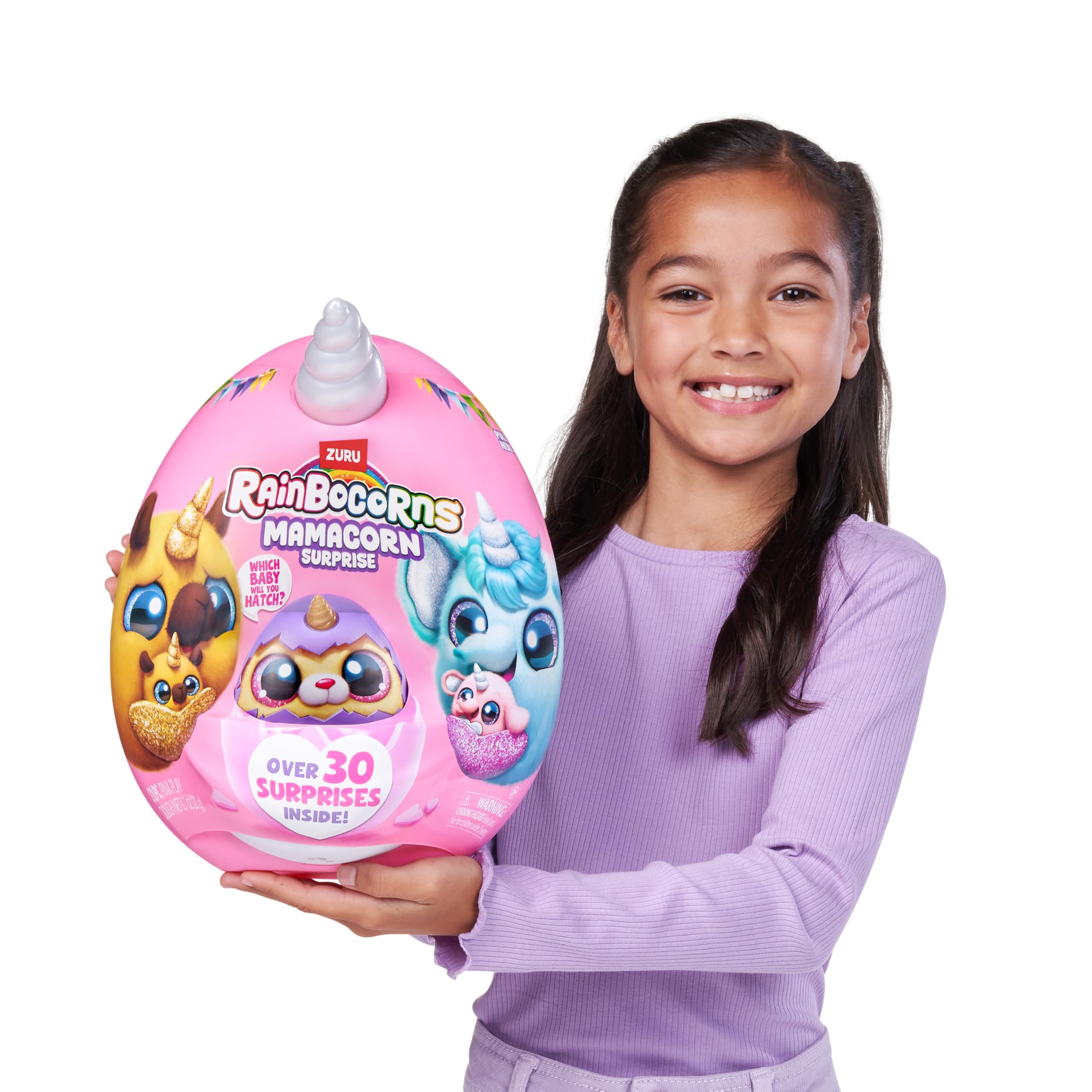Rainbocorns Mamacorn Surprise by ZURU, Collectible Plush Toy for Girls 3+, Trudy, Large - Image 4
