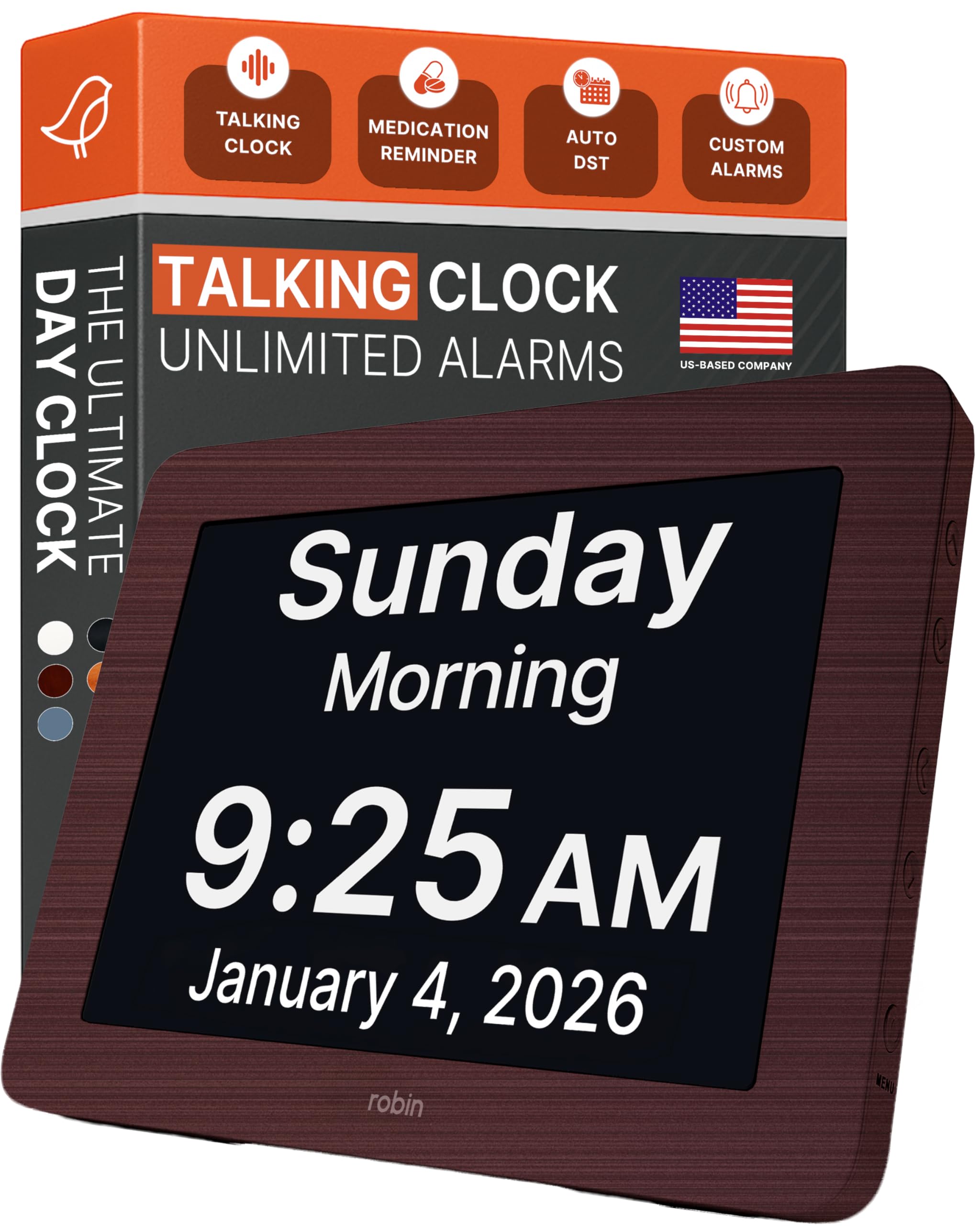 ア*テ様 SMI 時間創造 タイム・ダイナミクス Amazon.com: Robin Day Clock 2026 for Seniors, 8