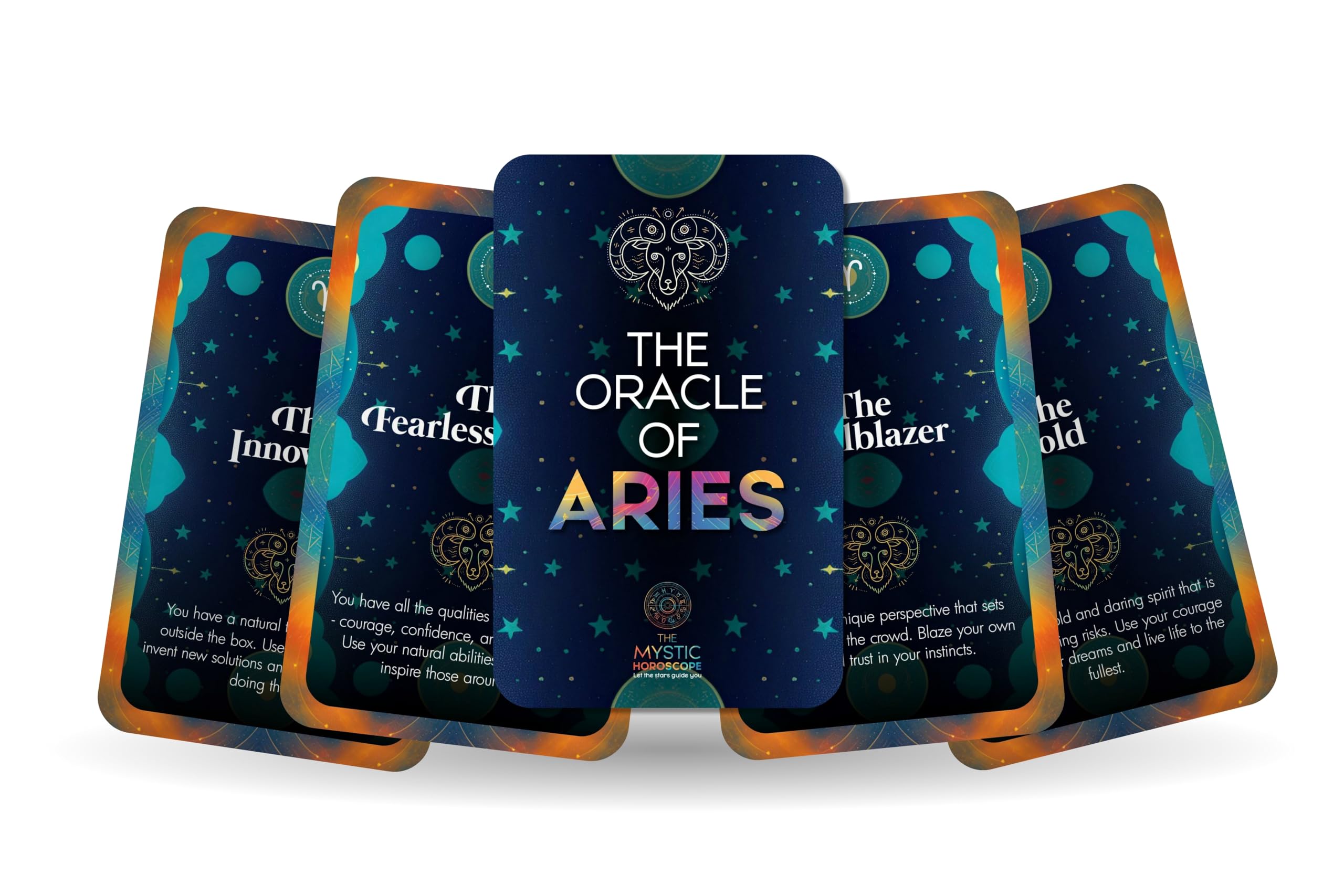 Ibiza Tarot The Oracle of Aries - The Mystic Horoscope Oracle Cards | Fortune Telling Oracle Cards Deck for Beginners | Authentic Experience - Set of